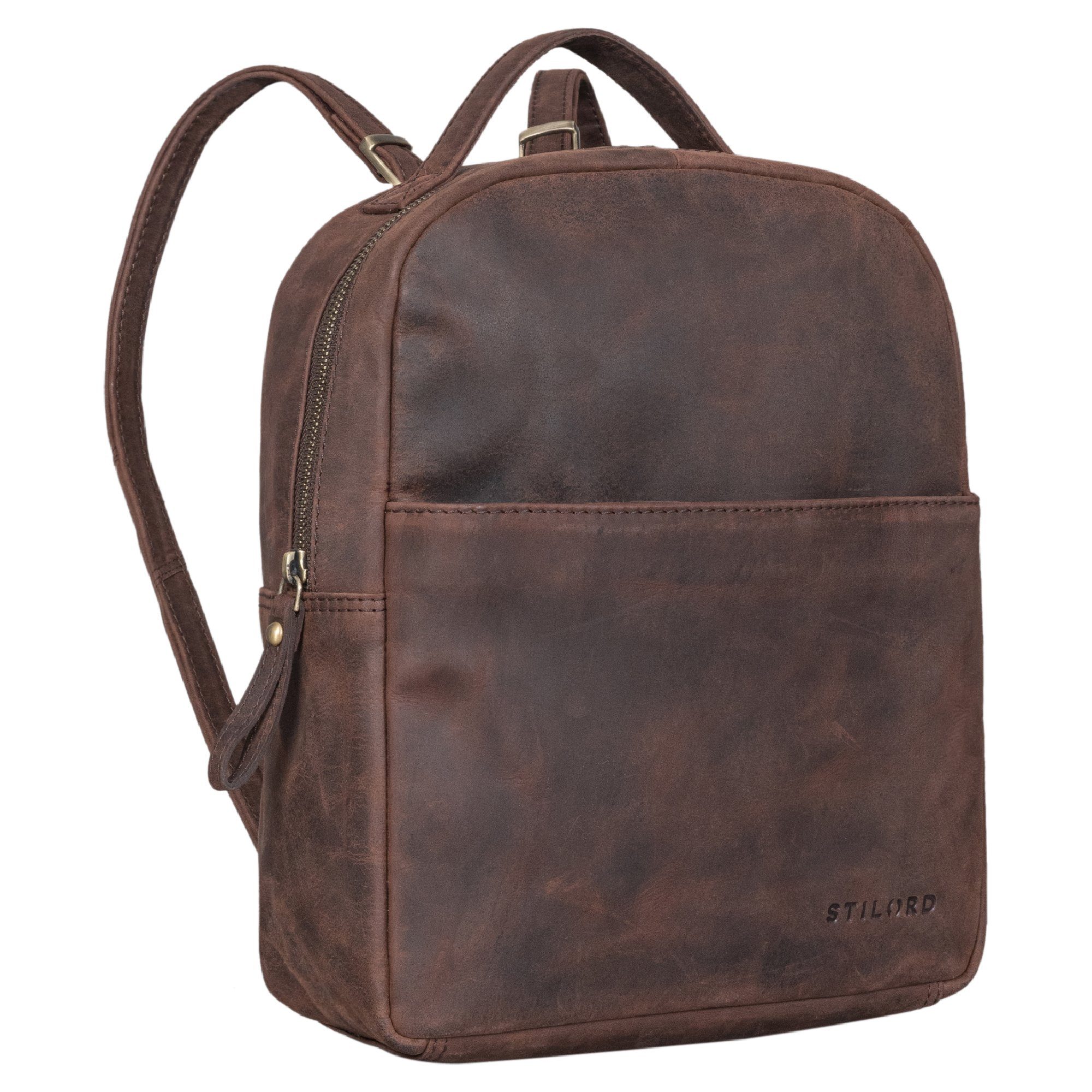 Cityrucksack "Kayla" Moderner Damen Rucksack Leder Elegant klein