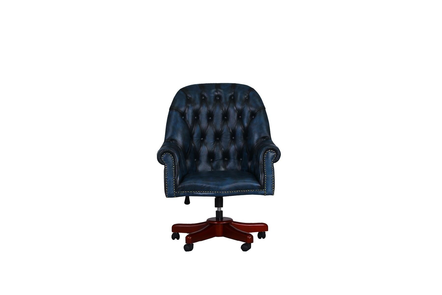 Salottini Bürostuhl Edler Chesterfield Bürosessel Winston Deluxe Bürostuhl