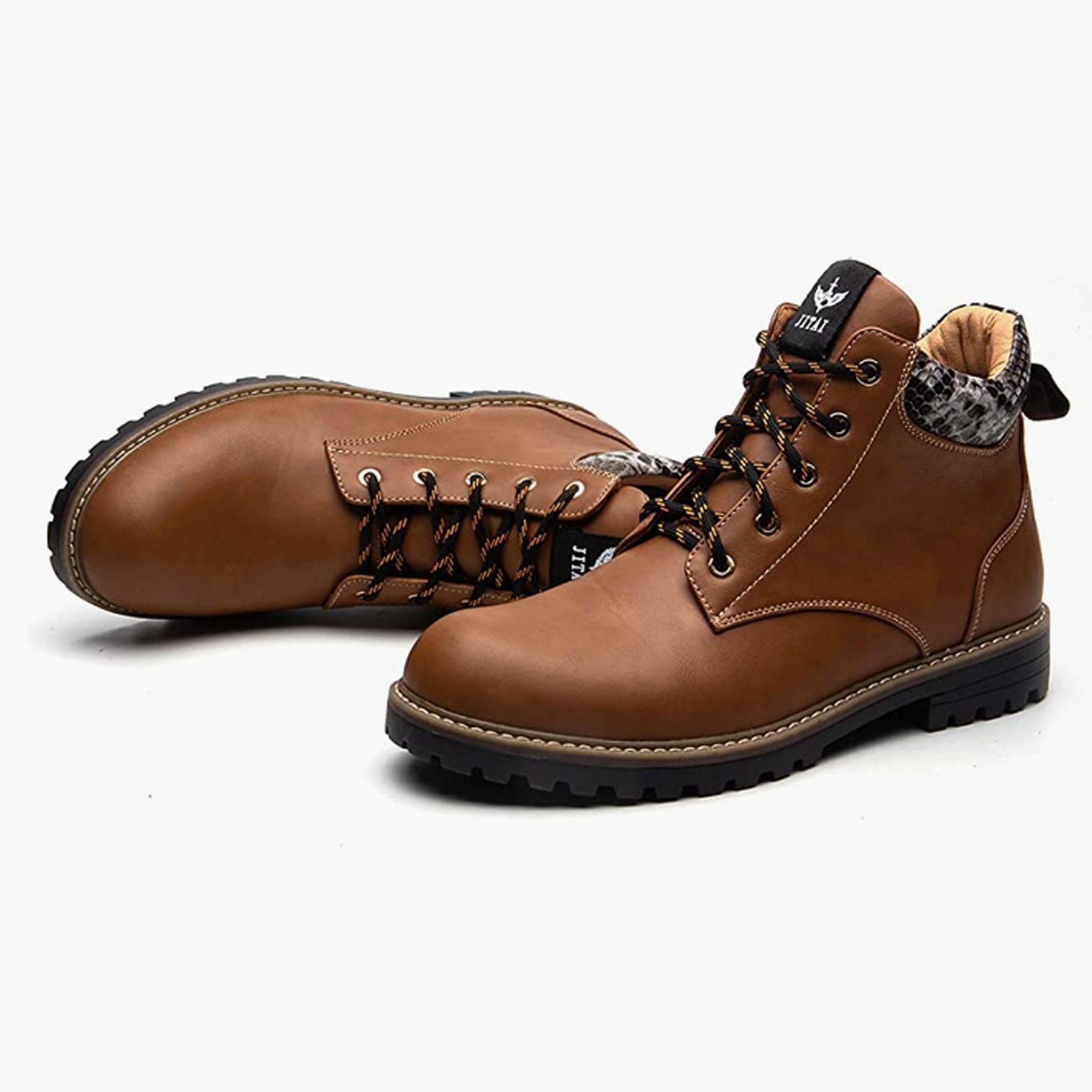 GOLDEN GOLDEN Winterstiefel Herren Schnürung Lässige Herrenstiefel Outdoorwinterstiefel