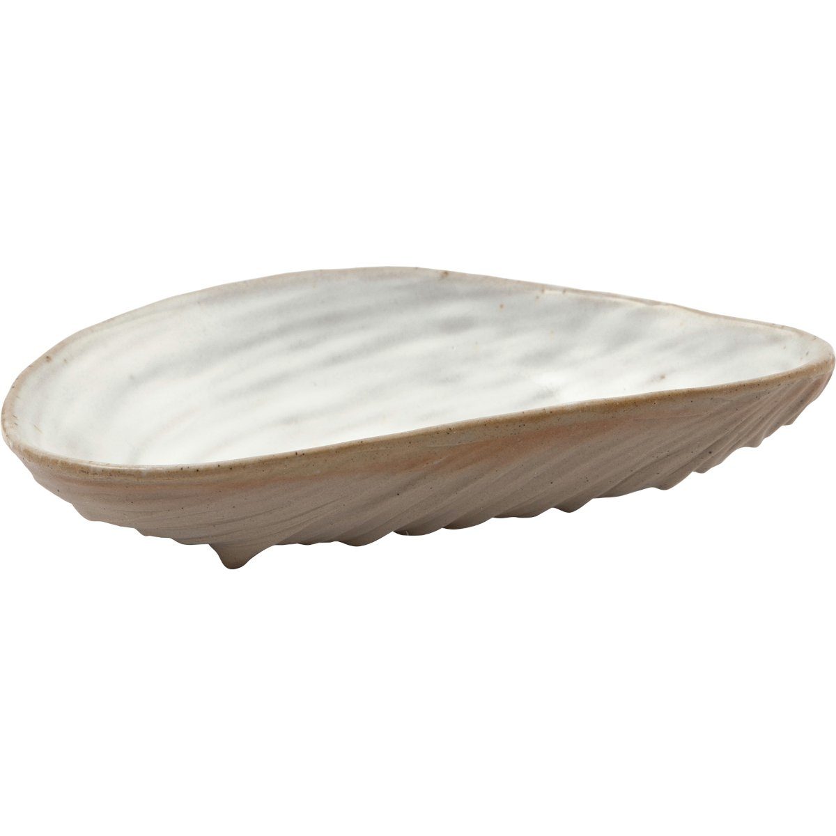 Greengate Teller Shell Teller irregular small pale grey 15x9cm
