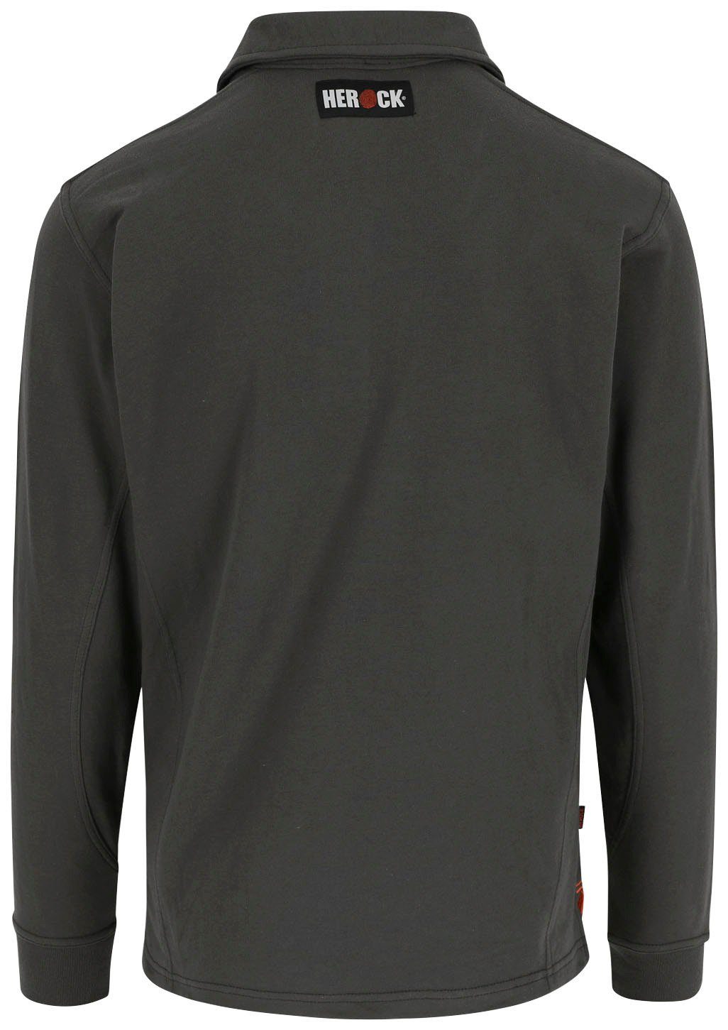 Herock Langarm-Poloshirt Angenehmes grau Langärmlig Farben Tragegefühl, verschiedene leicht Polo figurformend, Troja