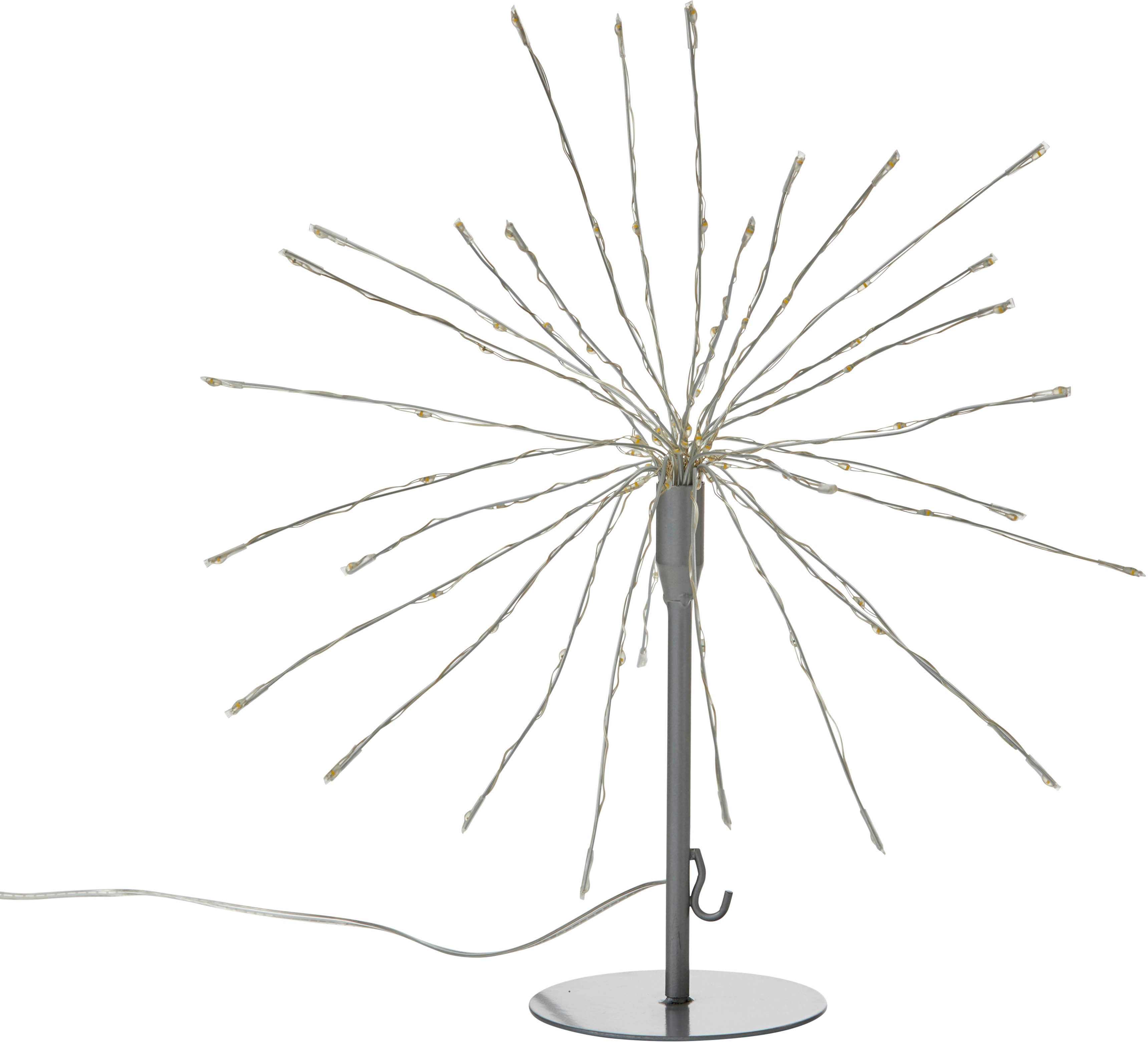 Northpoint LED-Lichterkette Eiskristallleuchte 90 LEDs Ø50cm für Innen und Außen Timer 10m Kabel