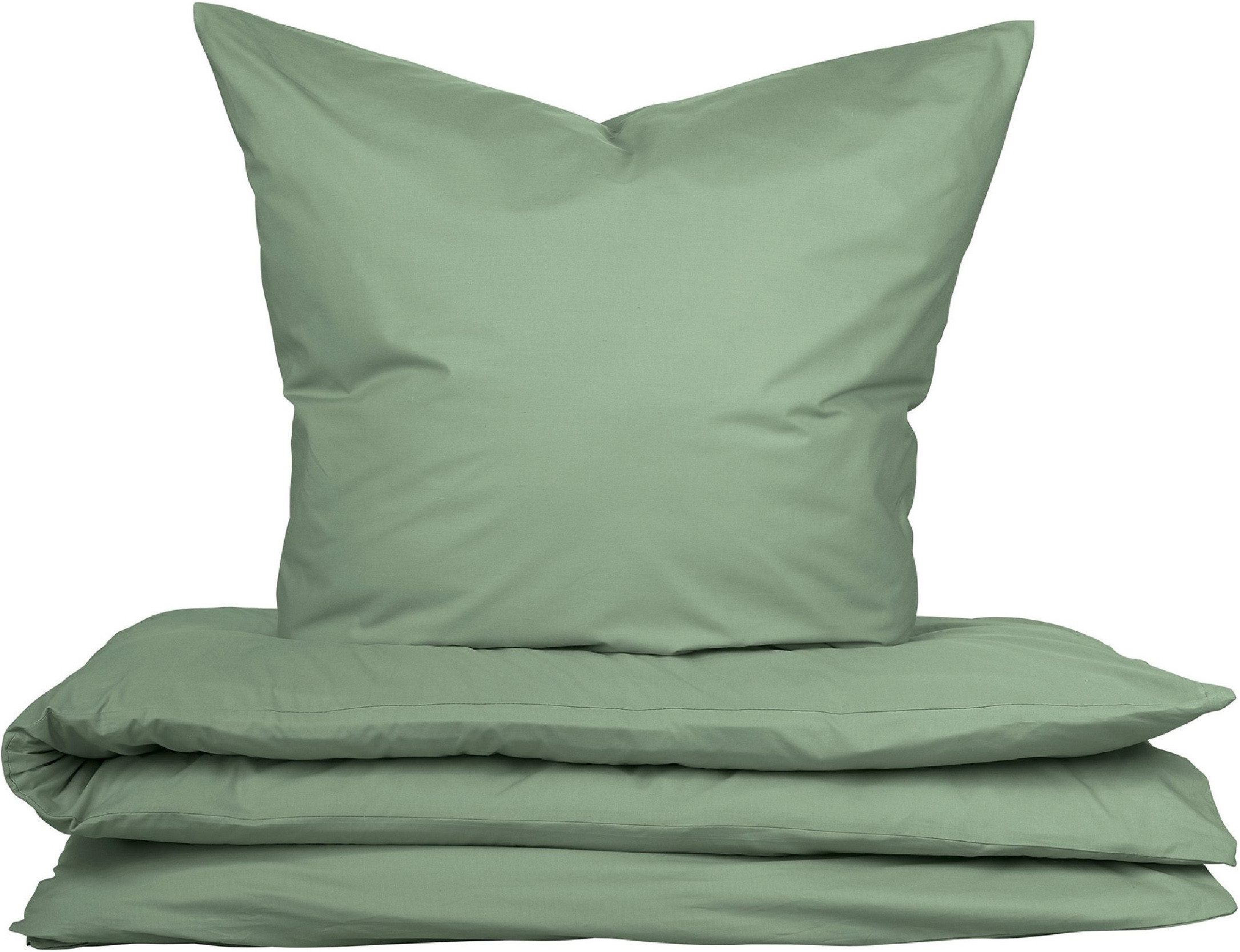 uncover by SCHIESSER Bettwäsche Soho aus weicher Baumwolle in gedeckten Uni-Farben, Renforcé, 2 teilig, OEKO-TEX® MADE IN GREEN
