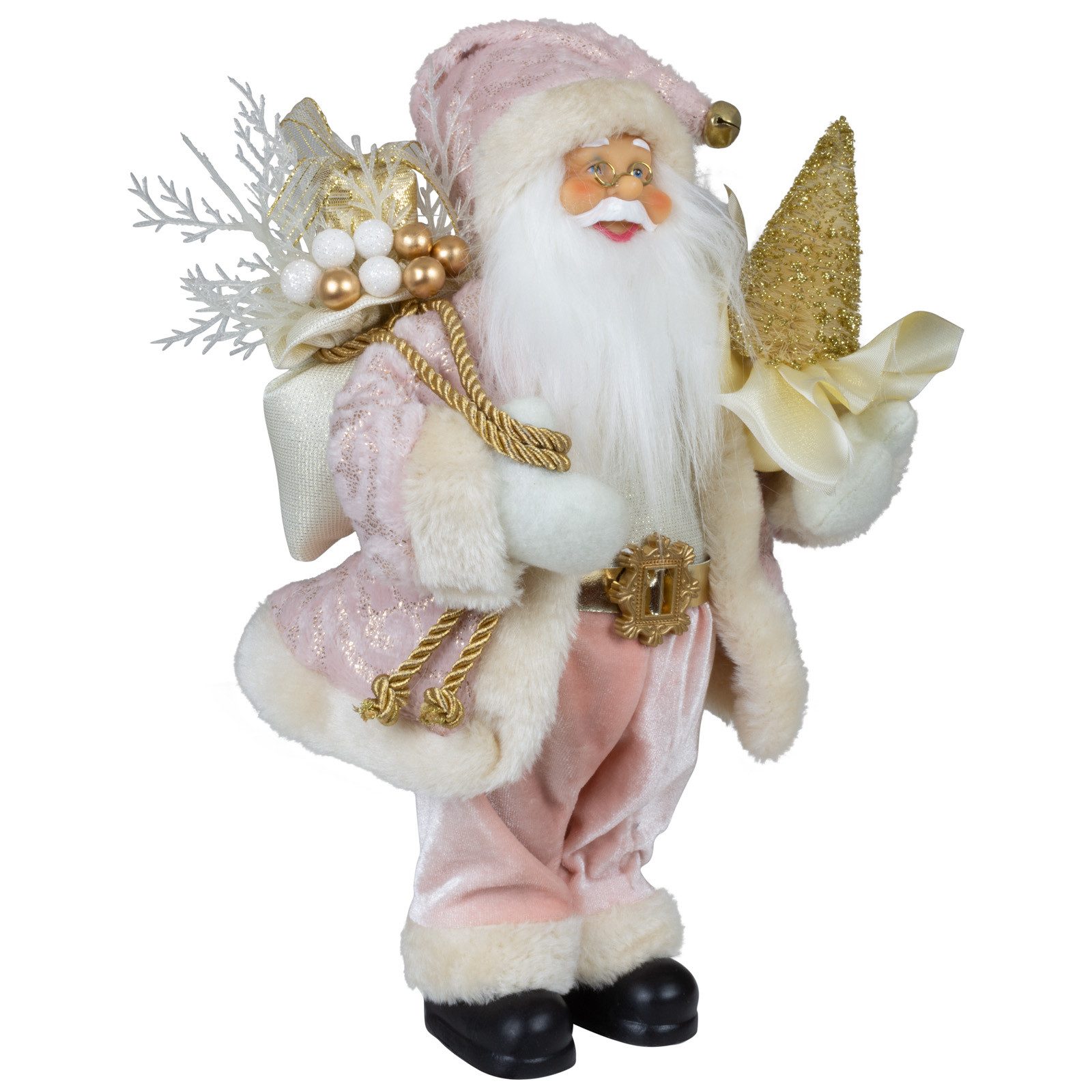 Christmas Paradise Weihnachtsmann Jonte, 4 Größen (30-80cm) (Deko Figur, 1 St., stehend), rosa