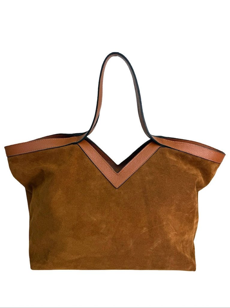 BZNA Beuteltasche Marini Wildleder Italy Damen Handtasche Schultertasche Tasche