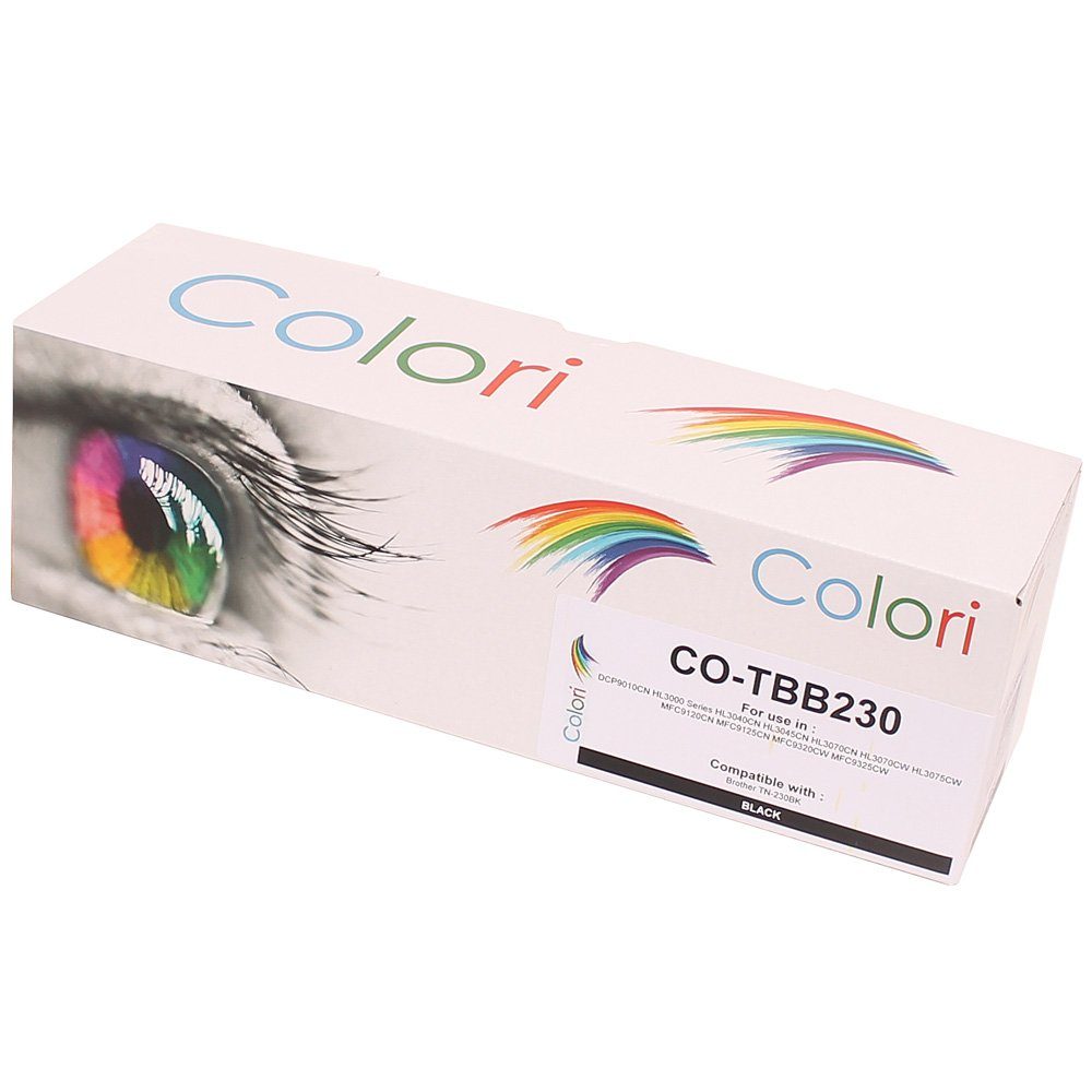 Colori Tonerkartusche, Kompatibler Toner für Brother TN-230BK Schwarz für DCP-9010CN HL-3040CN HL-3045CN HL-3070CN HL-3070CW HL-3075CW MFC-9120CN MFC-9125CN MFC-9320CW MFC-9325CW von Colori