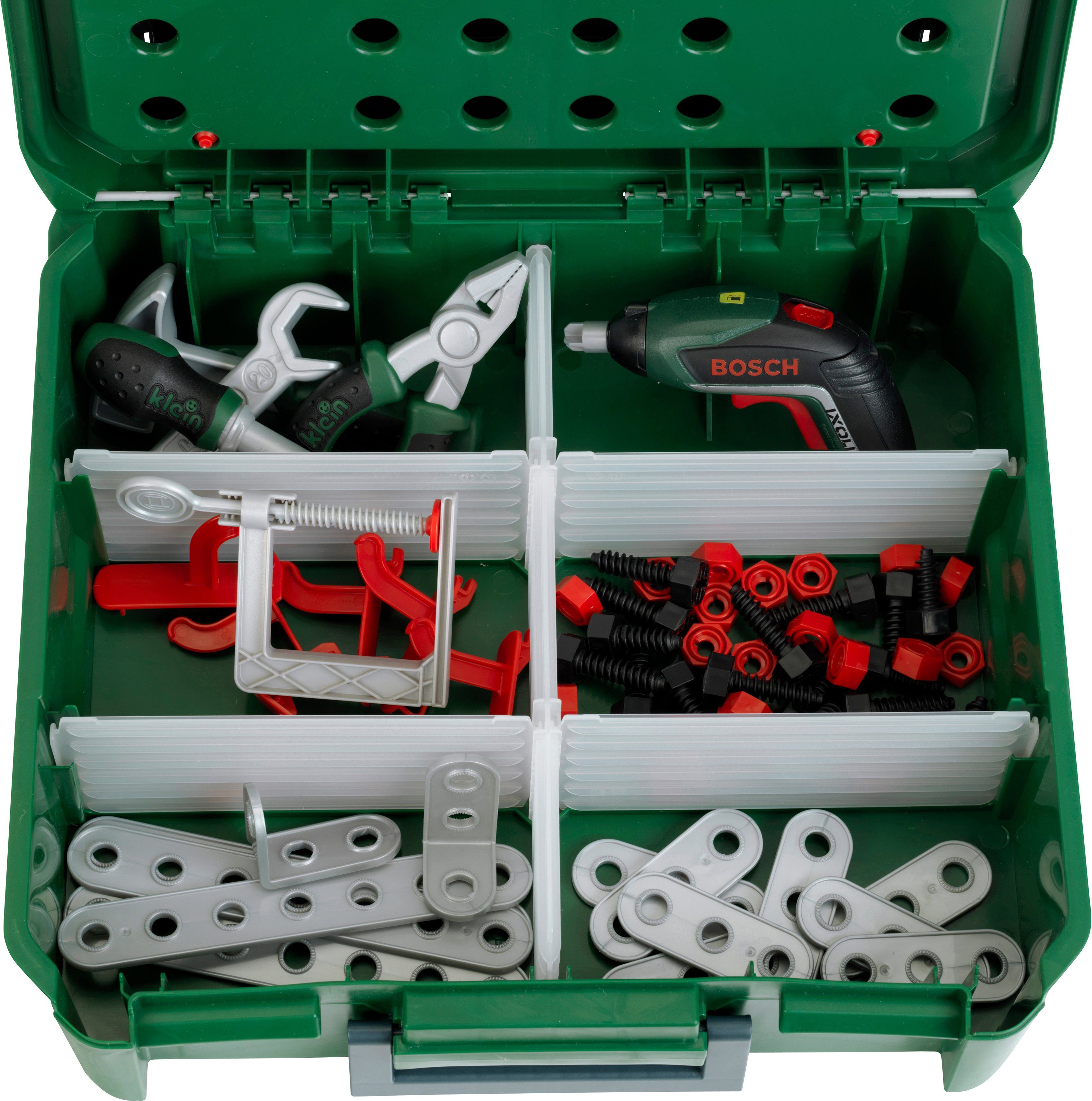 Klein Kinder-Werkzeug-Set Bosch Werkbankkoffer + Ixolino günstig online kaufen