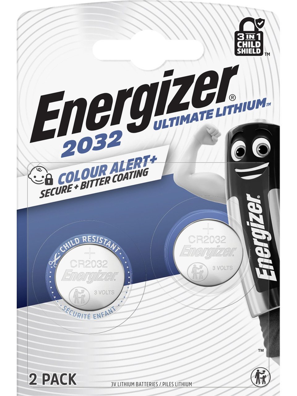 Energizer Energizer Knopfzelle CR 2032 Ultimate Lithium, 3 Batterie