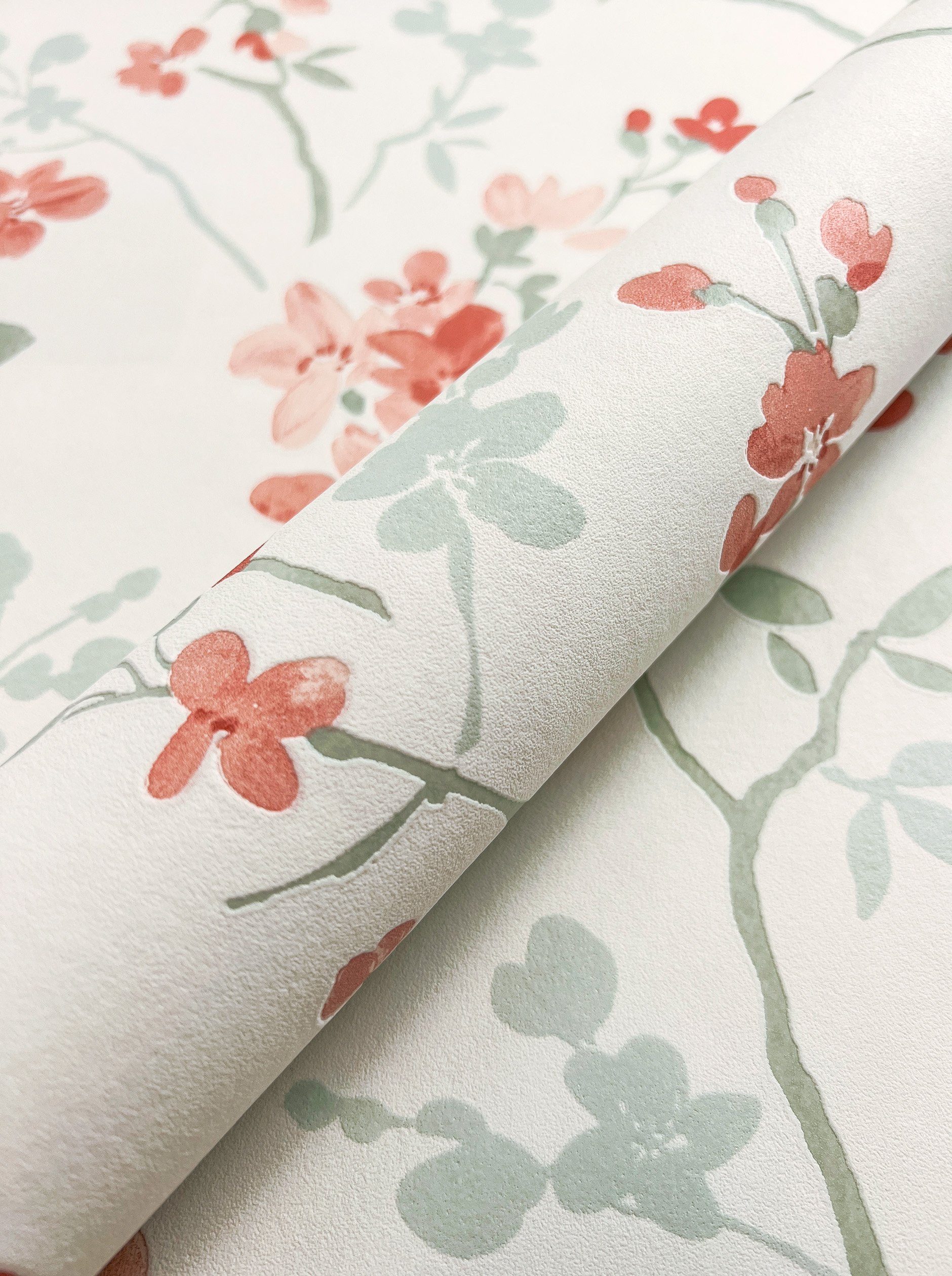 Newroom Vliestapete, Weiß Tapete Floral Blumen günstig online kaufen