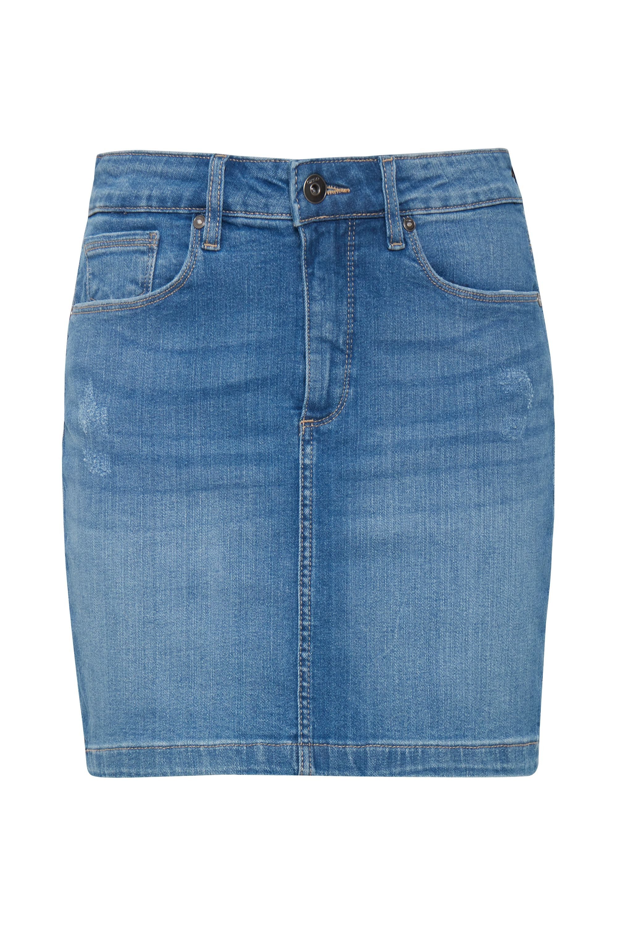 OXMO Jeansrock OXAdria Rock im Destroyed-Look