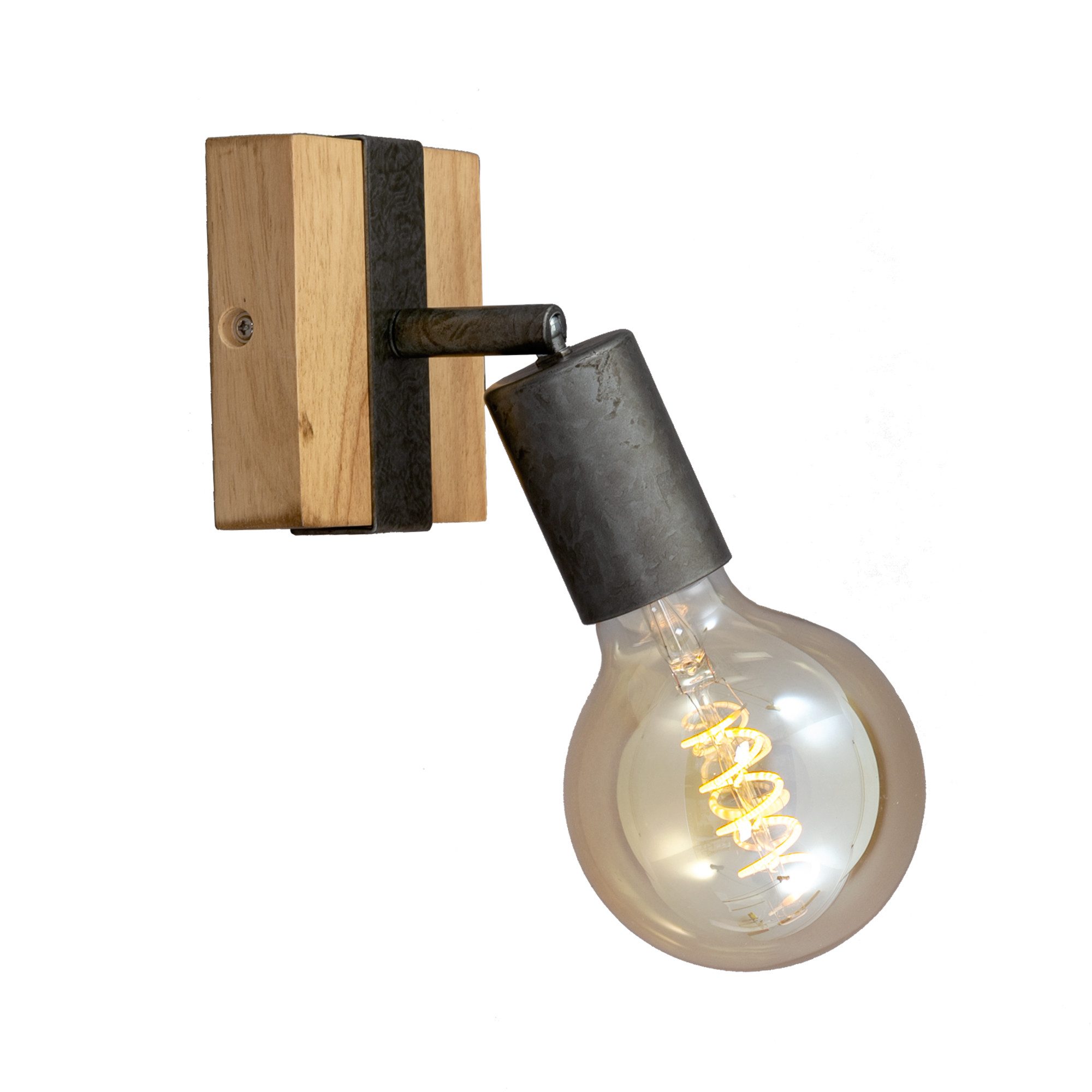 Briloner Leuchten Deckenleuchte Deckenlampe Innen Wohnzimmer, ohne Leuchtmittel, Abhängig vom Leuchtmittel - Warmweiß / Neutralweiß / Kaltweiß, Wandlampe, 10x10,3x9cm, Antik-Grau, max.25W, E27, Innen, Wohnzimmer