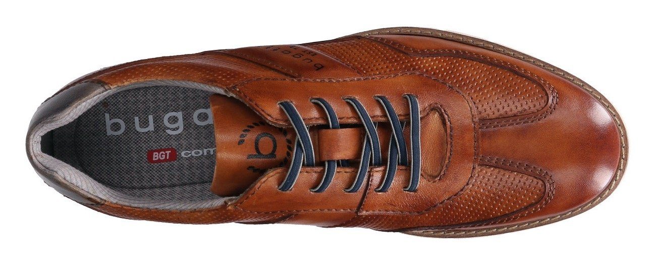 bugatti Schnürschuh mit Rahmennaht, Weite G, Freizeitschuh, Halbschuh, Schnürschuh