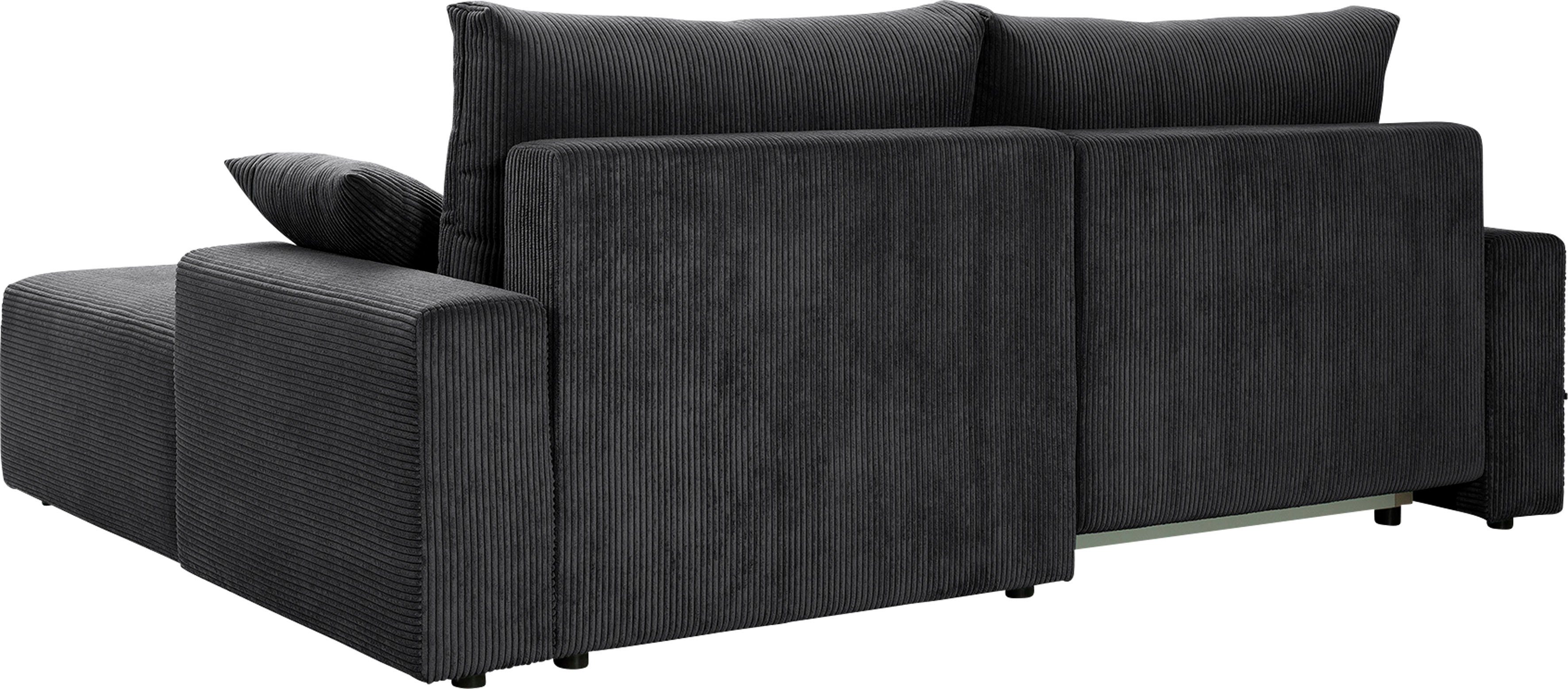 inklusive sofa Bettkasten in Orinoko, Cord-Farben exxpo Bettfunktion fashion Ecksofa verschiedenen anthrazith - und