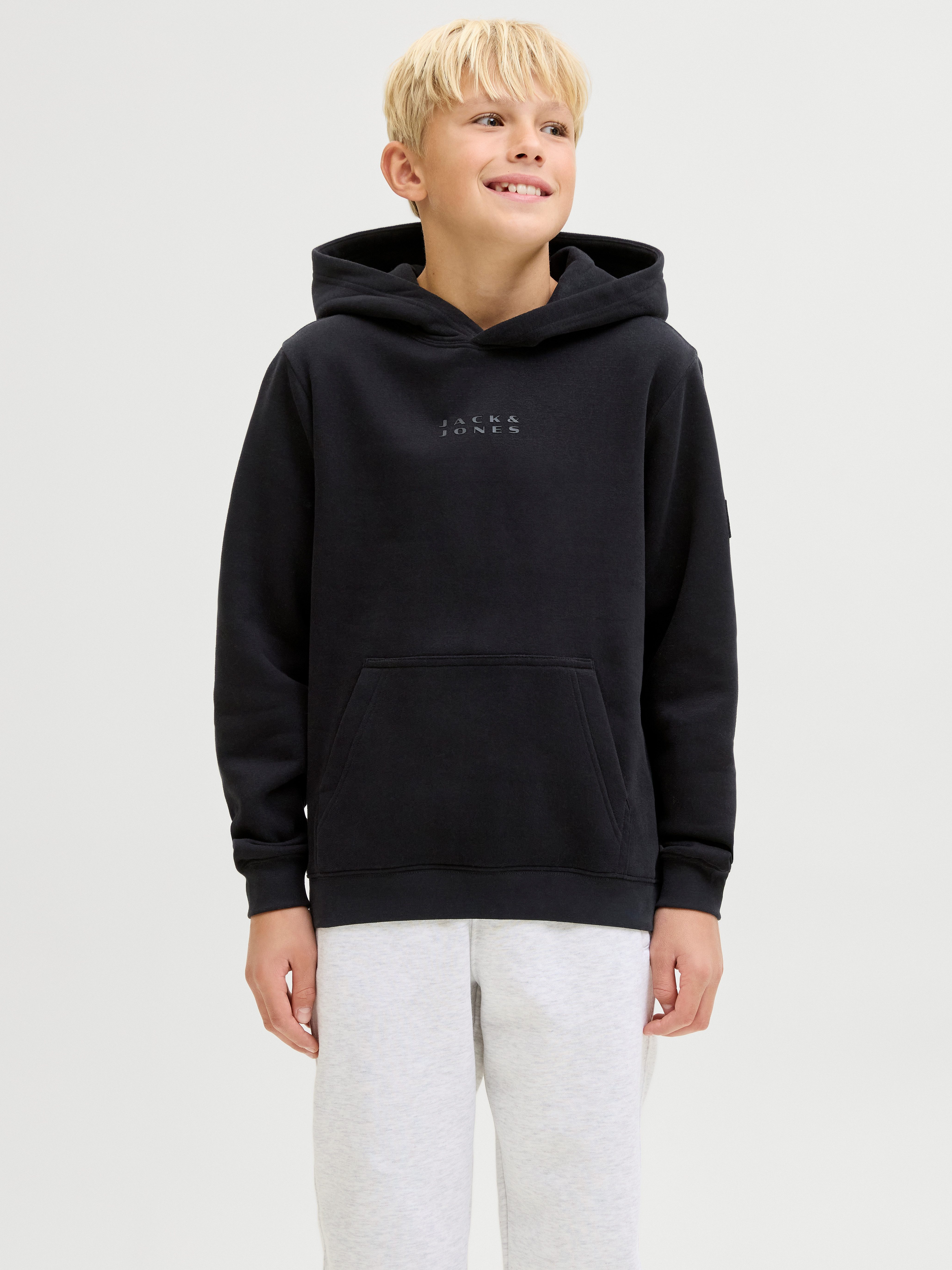 Jack & Jones Junior Kapuzensweatshirt JCOPOINT SWEAT BADGE HOOD JNR