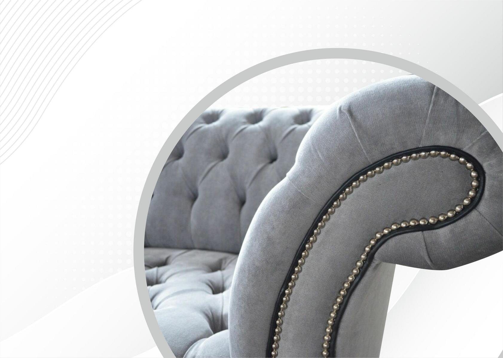 Chesterfield Design Couch 3-Sitzer, Sofa 3 225 Sofa cm JVmoebel Sitzer
