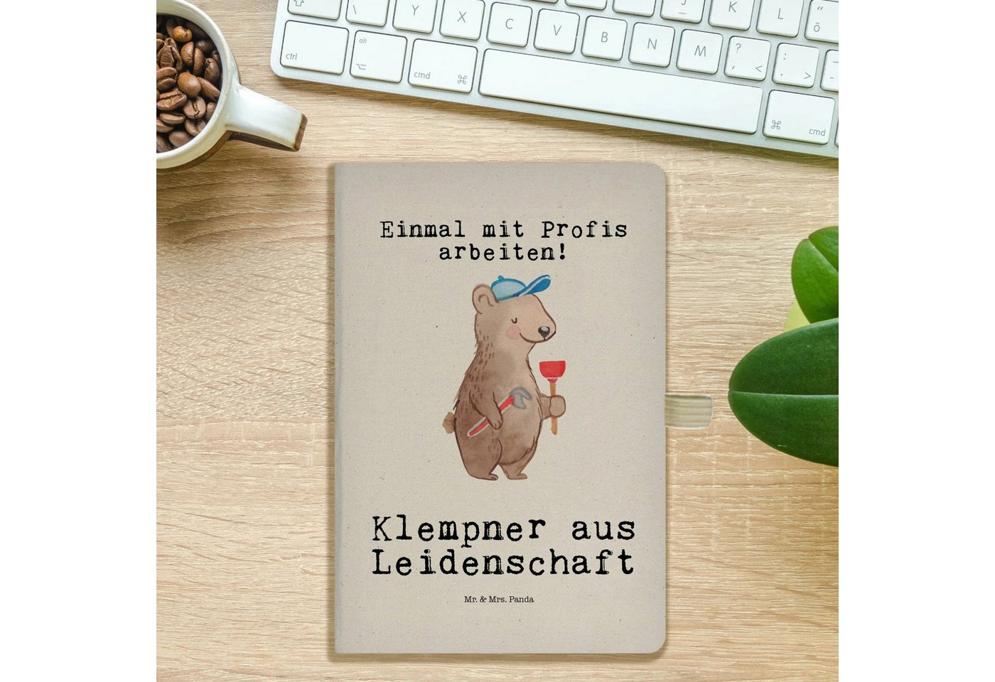 Thumbnail - Mr. & Mrs. Panda Notizbuch Klempner Leidenschaft - Transparent - Geschenk, Notizbuch A5 Hardcove Mr. & Mrs. Panda, Kreat...