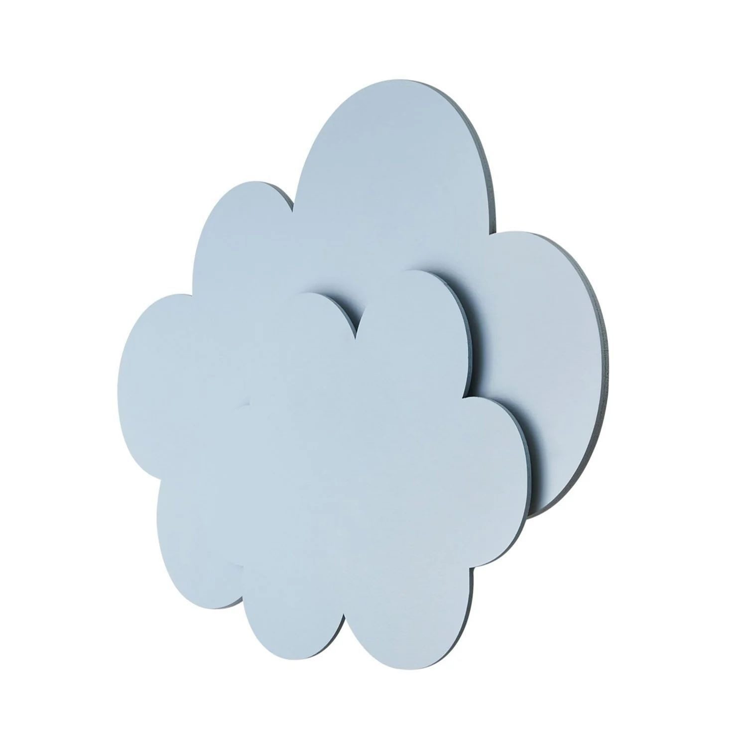 Licht-Erlebnisse Wandleuchte ZORA, LED, Warmweiß, LED Hellblau B: 35 cm dimmbar 3000 K Holz Wolkenlampe Kinderzimmer