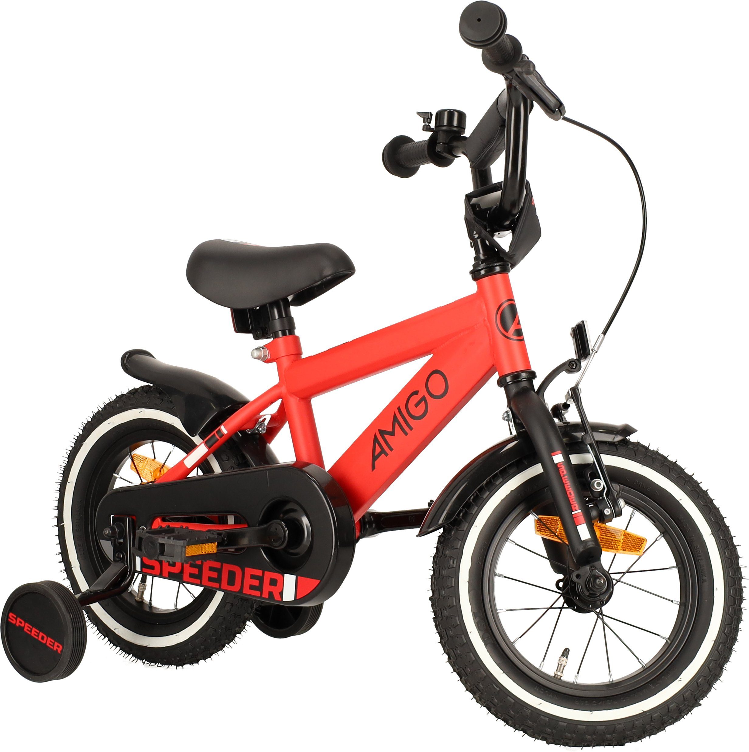 Kinderfahrrad 21,5 Zoll cm Speeder Rot Fahrräder AMIGO Jungen AMIGO Rücktrittbremse Kinderfahrrad 12