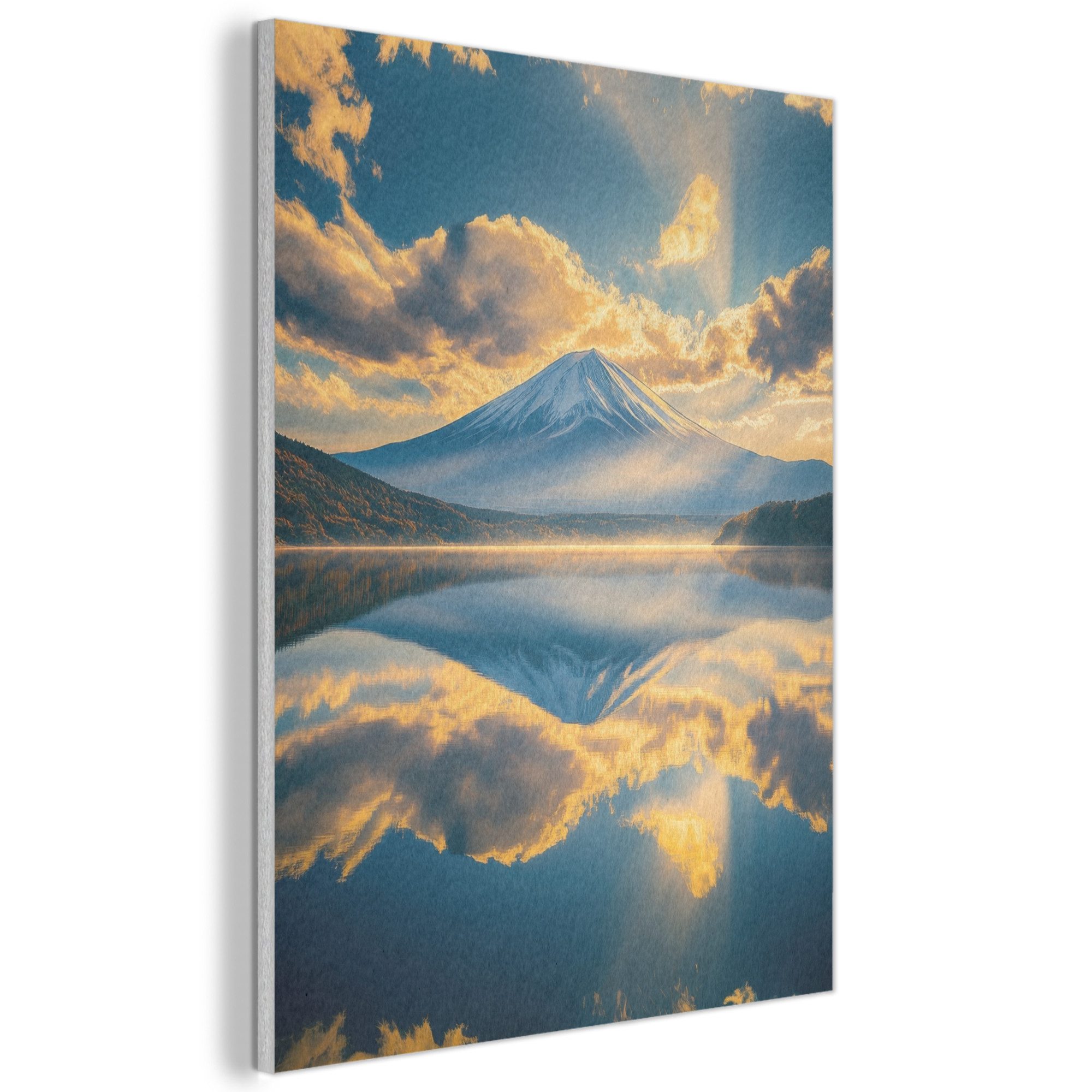 MuchoWow Gemälde Berg - Fluss - günstig online kaufen