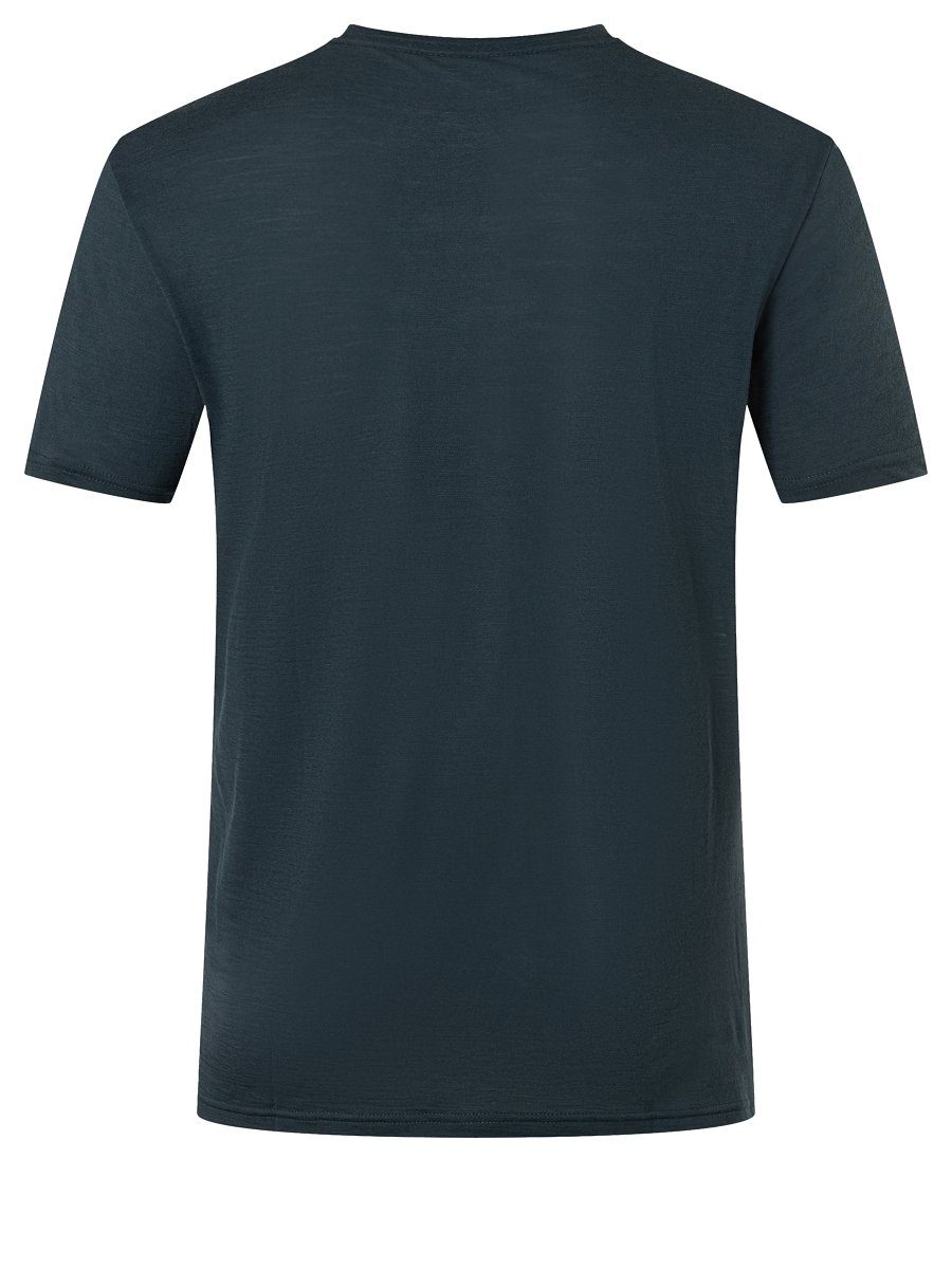 M SUPER.NATURAL Print-Shirt Merino-Materialmix TEE Blueberry/Various funktioneller T-Shirt SCIATORE Merino