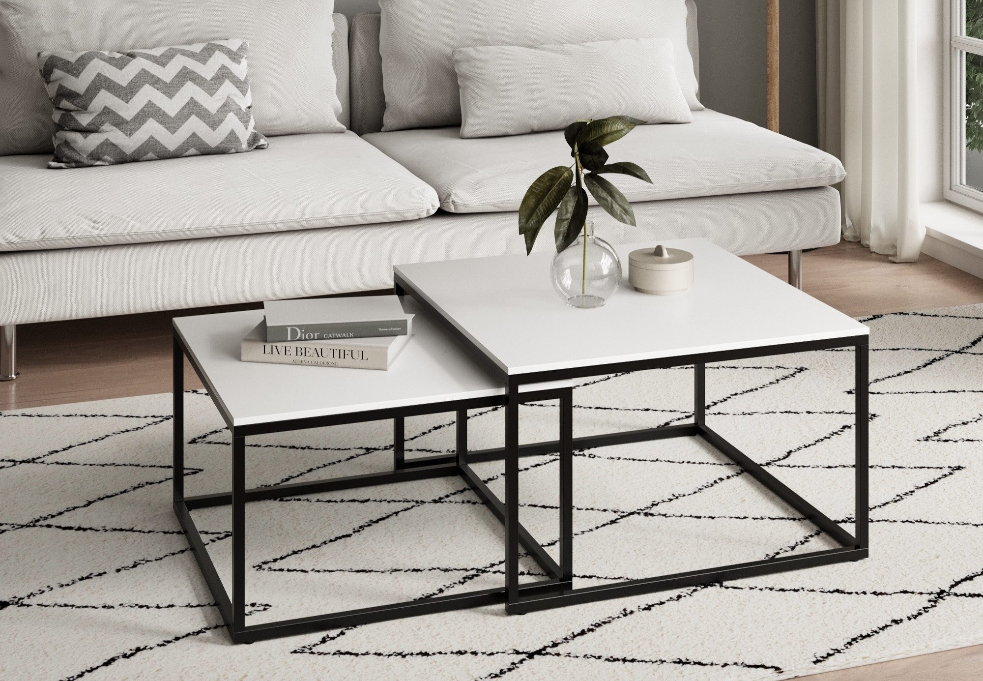 Home Collective Couchtisch 2er Set aus Holz, Wohnzimmertisch Modern (Büro B günstig online kaufen