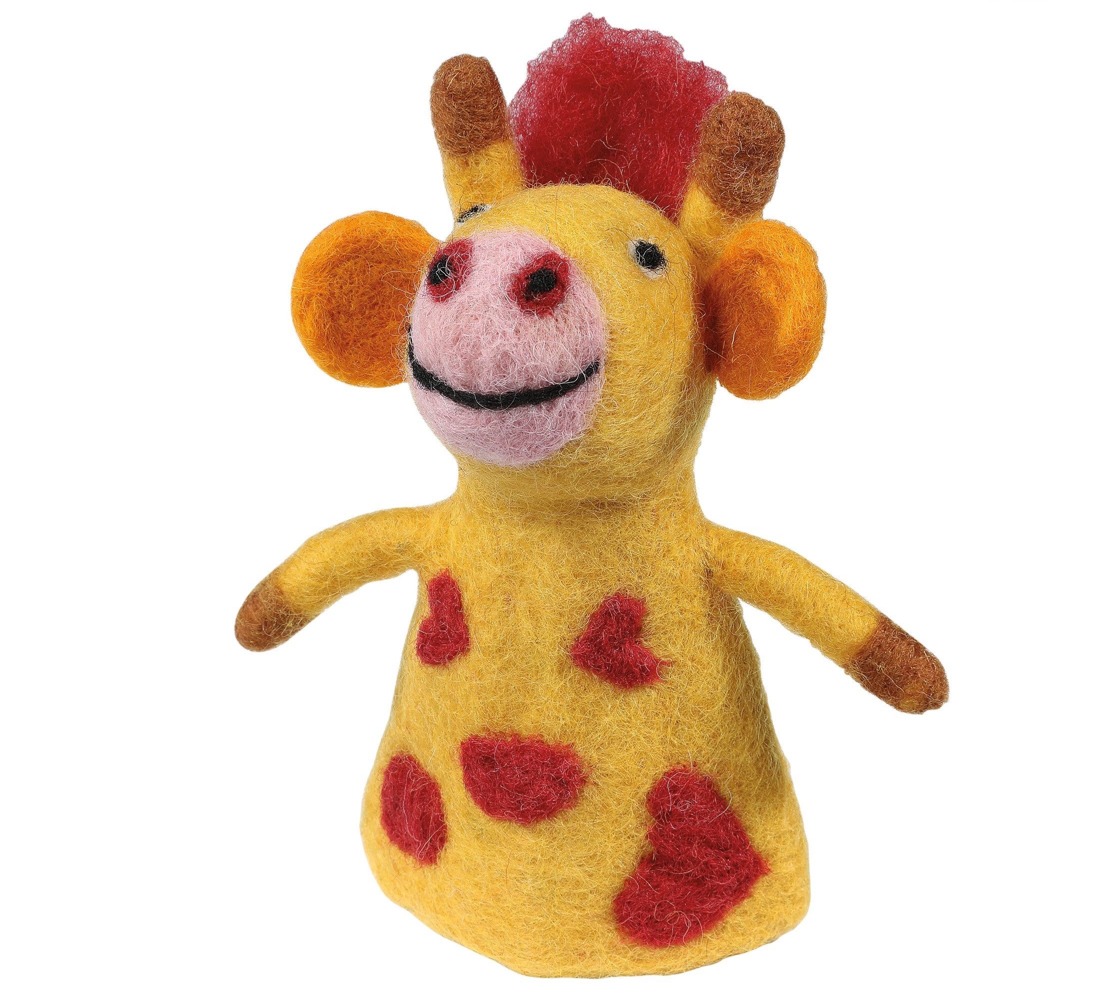 Cilio Eierbecher Eierwärmer Eiermütze Handgefertigt aus Schafwolle Cilio LANA Giraffe
