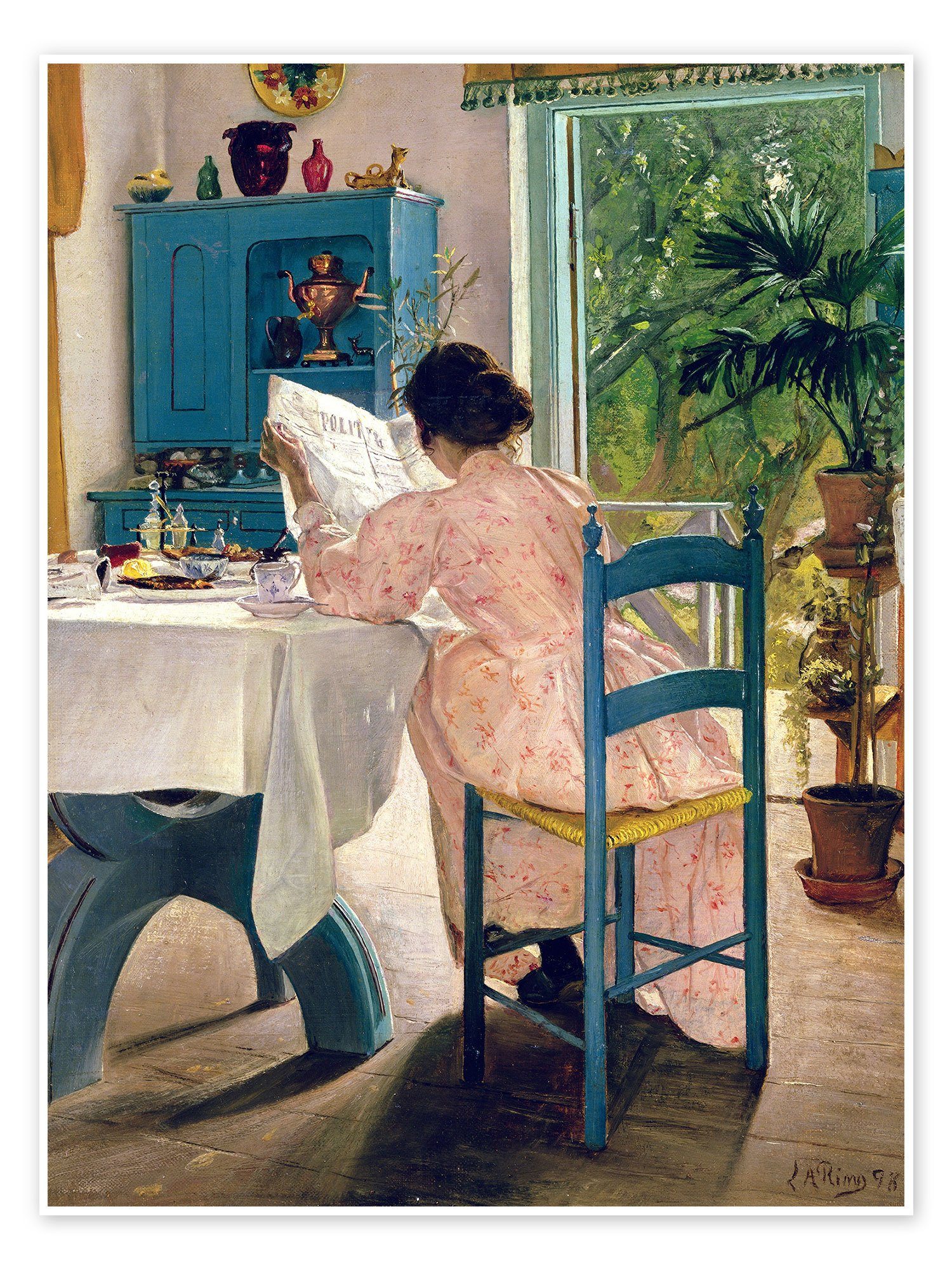 Posterlounge Poster Laurits Andersen Ring, Beim Frühstück, Wohnzimmer Malerei