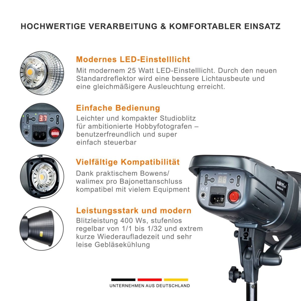 walimex pro Emerger 400 Studio-Blitzgerät