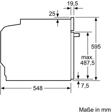 BOSCH Einbaubackofen Serie 4 HRA534BS0, mit Teleskopauszug nachrüstbar, ecoClean