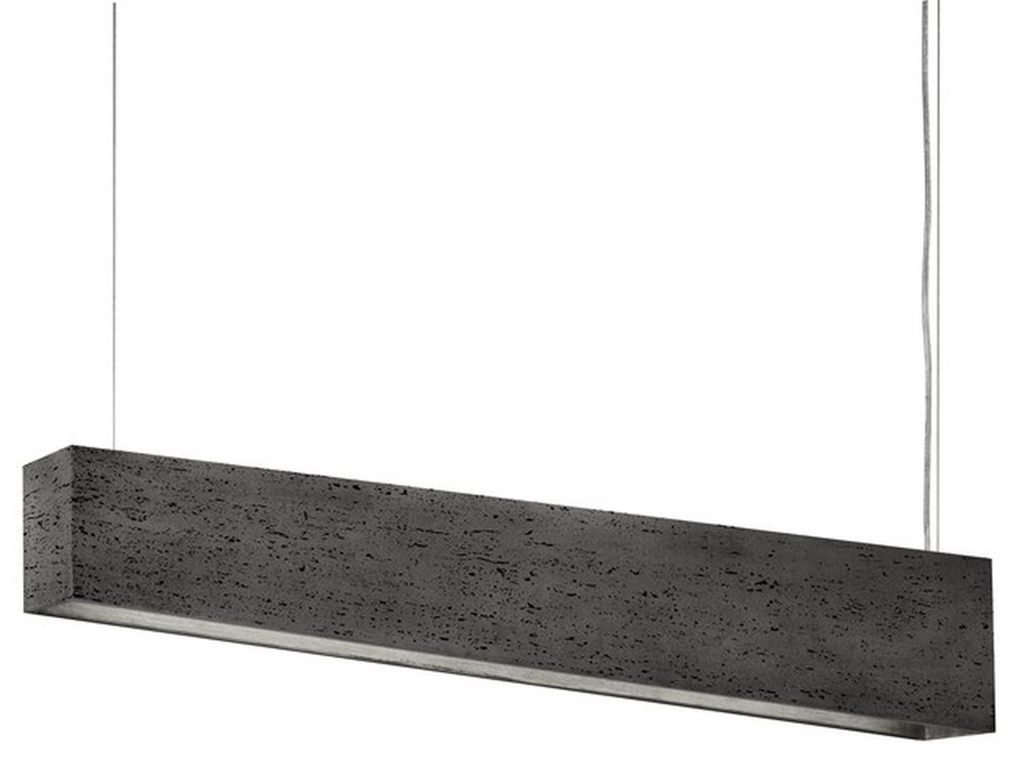 Licht-Erlebnisse Pendelleuchte STONE, ohne Leuchtmittel, Hängelampe Grau Modern länglich Hängeleuchte
