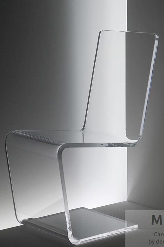 Freischwinger Design Objekte (1 St) Stuhl Acryl 1-Guß stabilem Stuhl aus