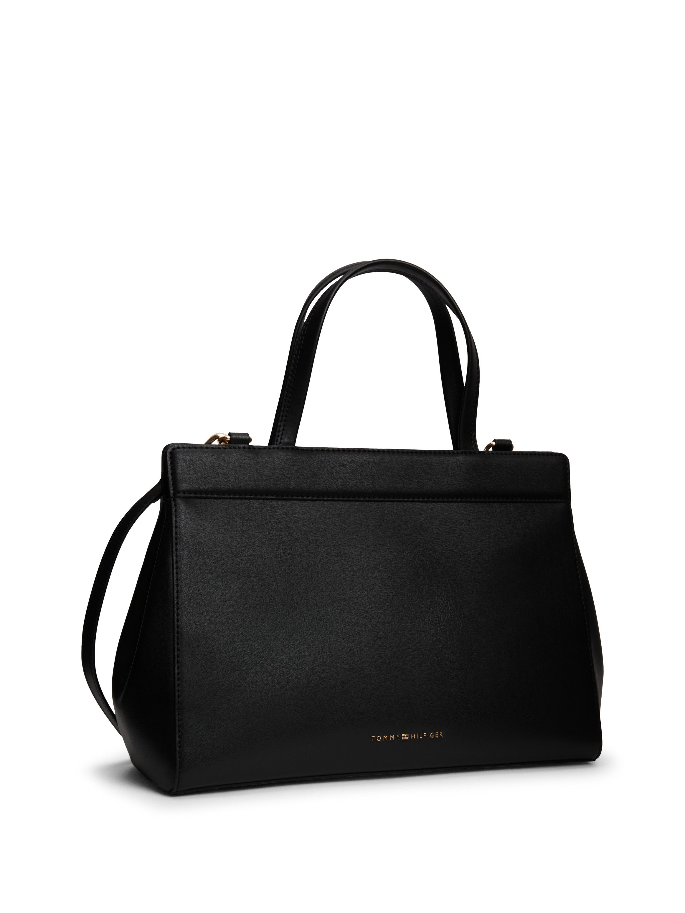 Tommy Hilfiger Henkeltasche TH MODERN SATCHEL, Damen Tragetasche, Umhängetasche, mit goldfarbenen Details