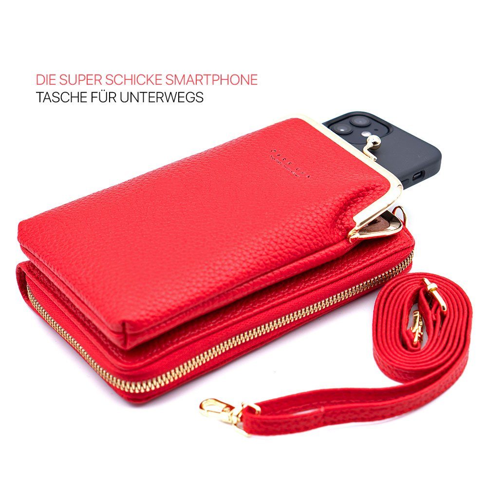 FITSU Mini Bag Umhängetasche, Schultertasche, Handytasche zum Umhängen, Umhängetasche mit Handyfach und abnehmbaren Schultergurt