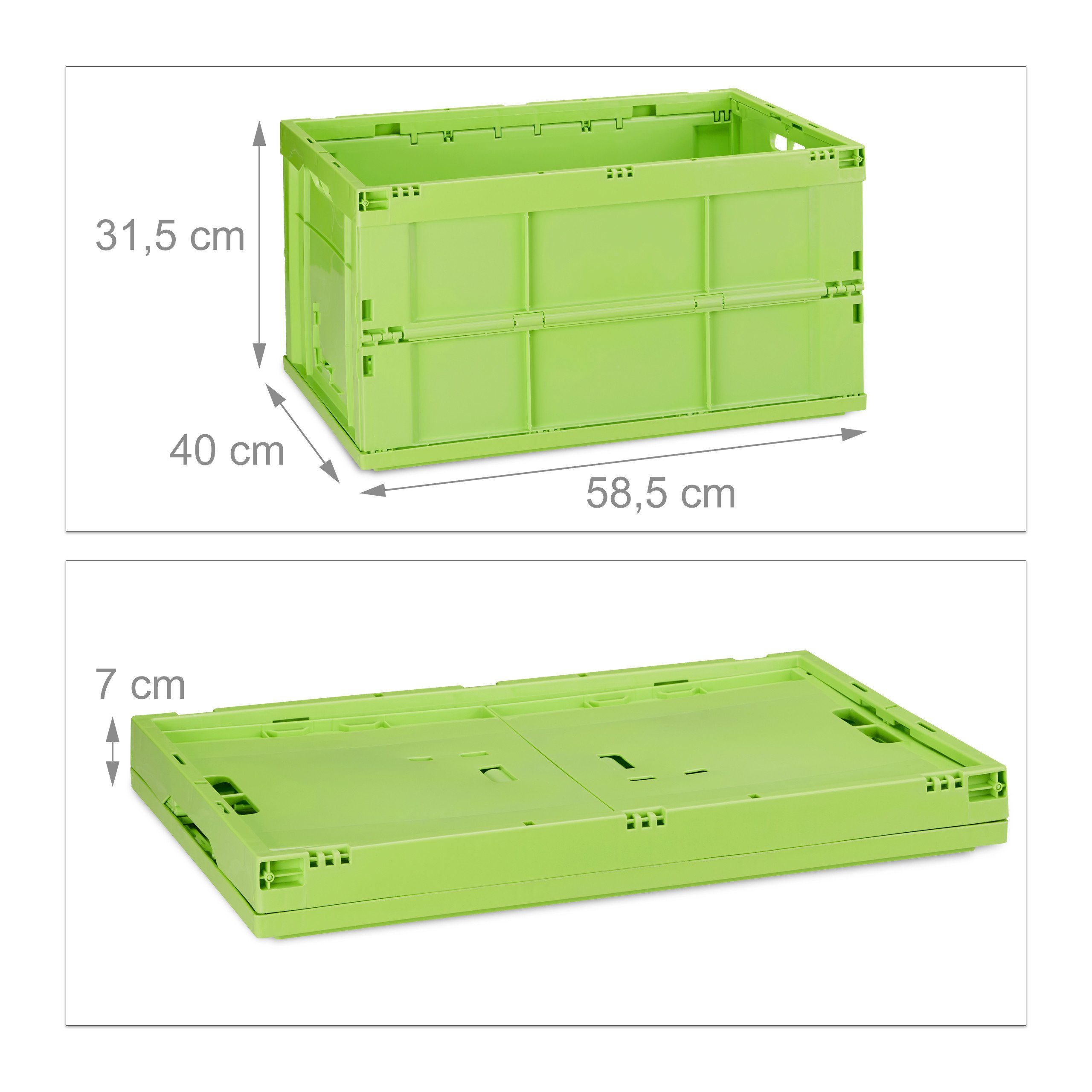 relaxdays Klappbox 5 x Klappbox stabil