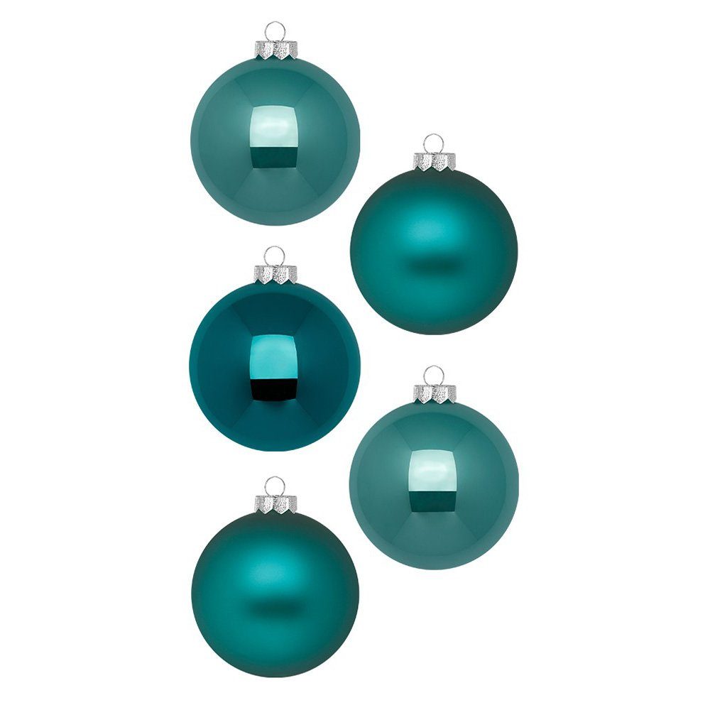 24 Glas Dark MAGIC Stück Weihnachtskugeln Emerald by Weihnachtsbaumkugel, Inge 3cm