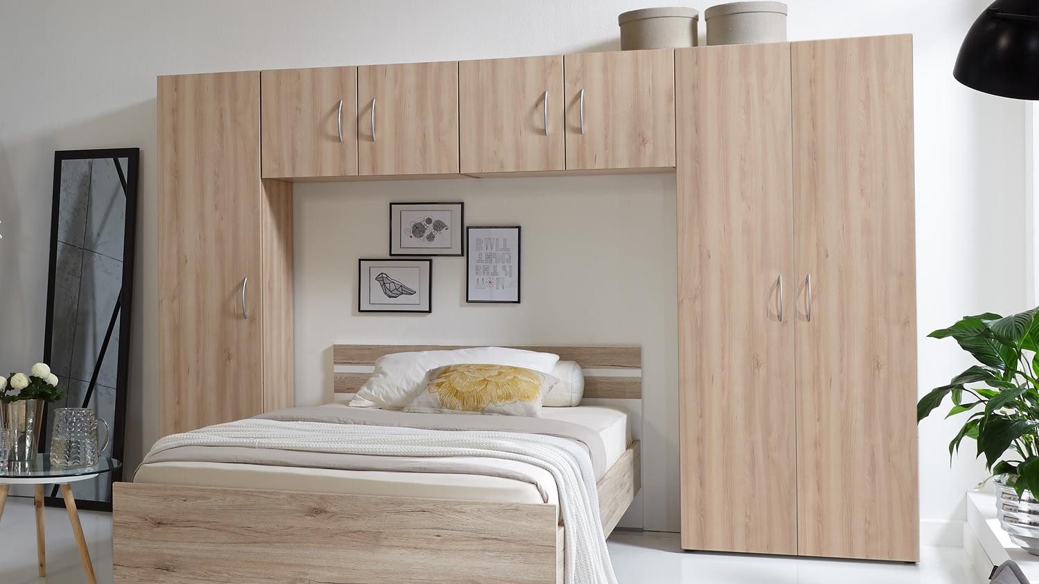 Wimex Schranksystem Bettüberbau MRK ca.270x185x40 cm Eiche sägerau dekor