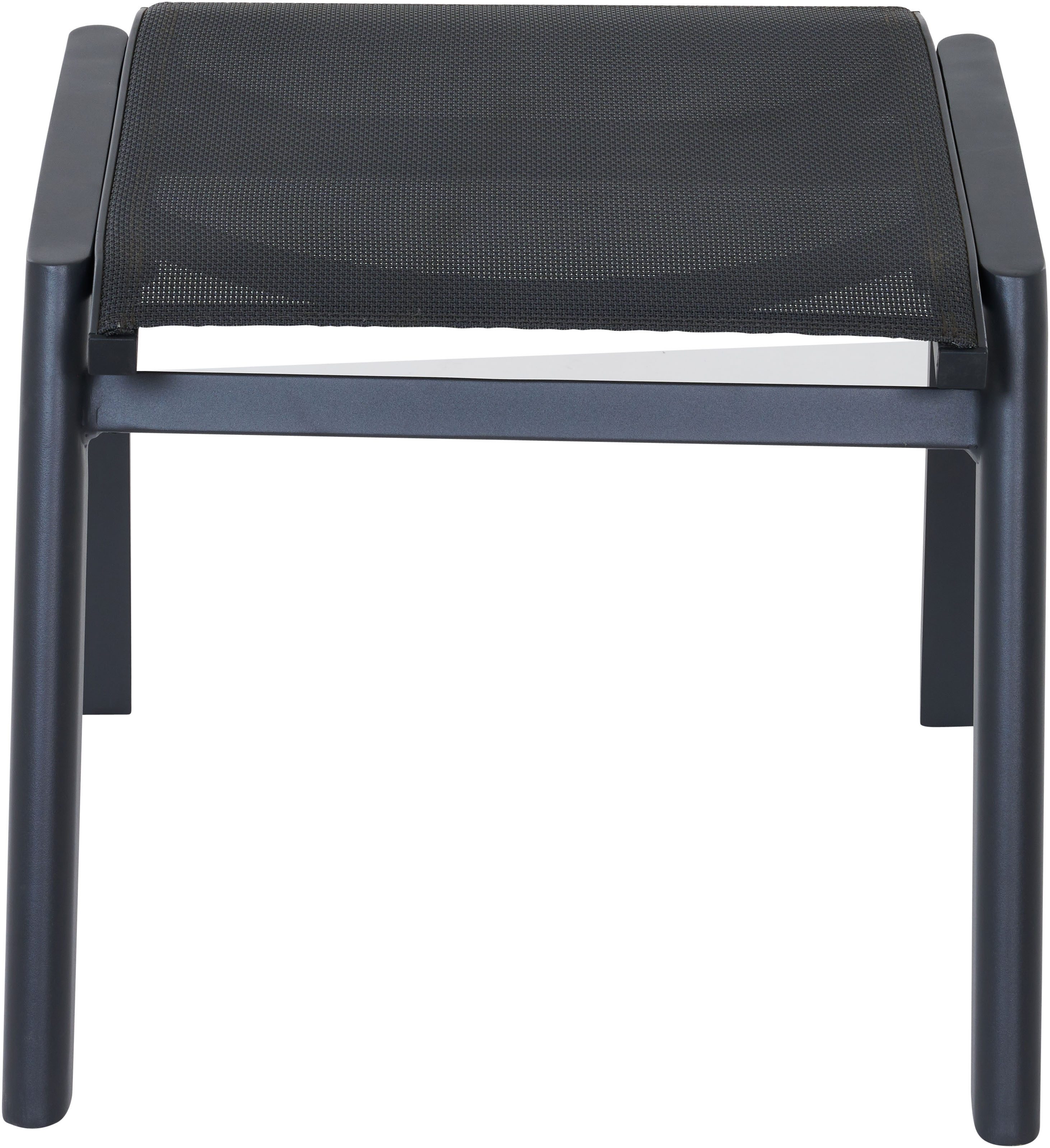 Siena Garden Hocker BOLOGNA, Aluminiumgestell, Ranotex® Bezug, Dining Hocker anthrazit/grau
