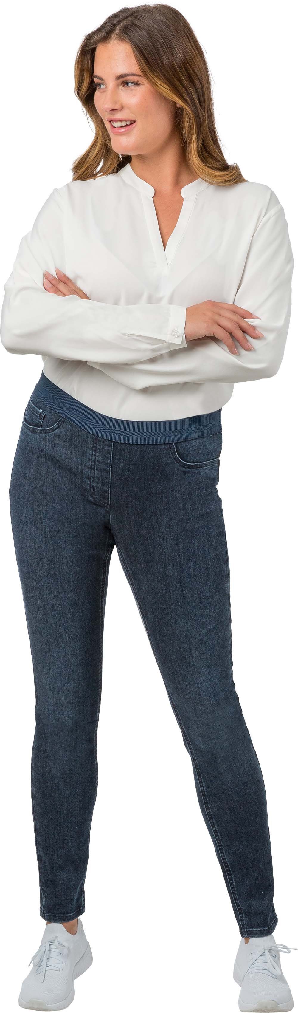 Stehmann Stretch-Jeans Sissi-781W schmale Superstretch-Jeans mit elastischem Bund