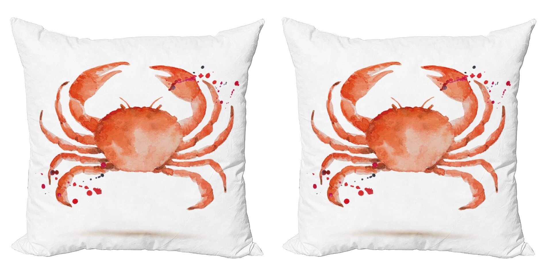 Thema Accent Modern Doppelseitiger Crabs (2 Digitaldruck, Abakuhaus Ozean Seetiere Stück), Kissenbezüge