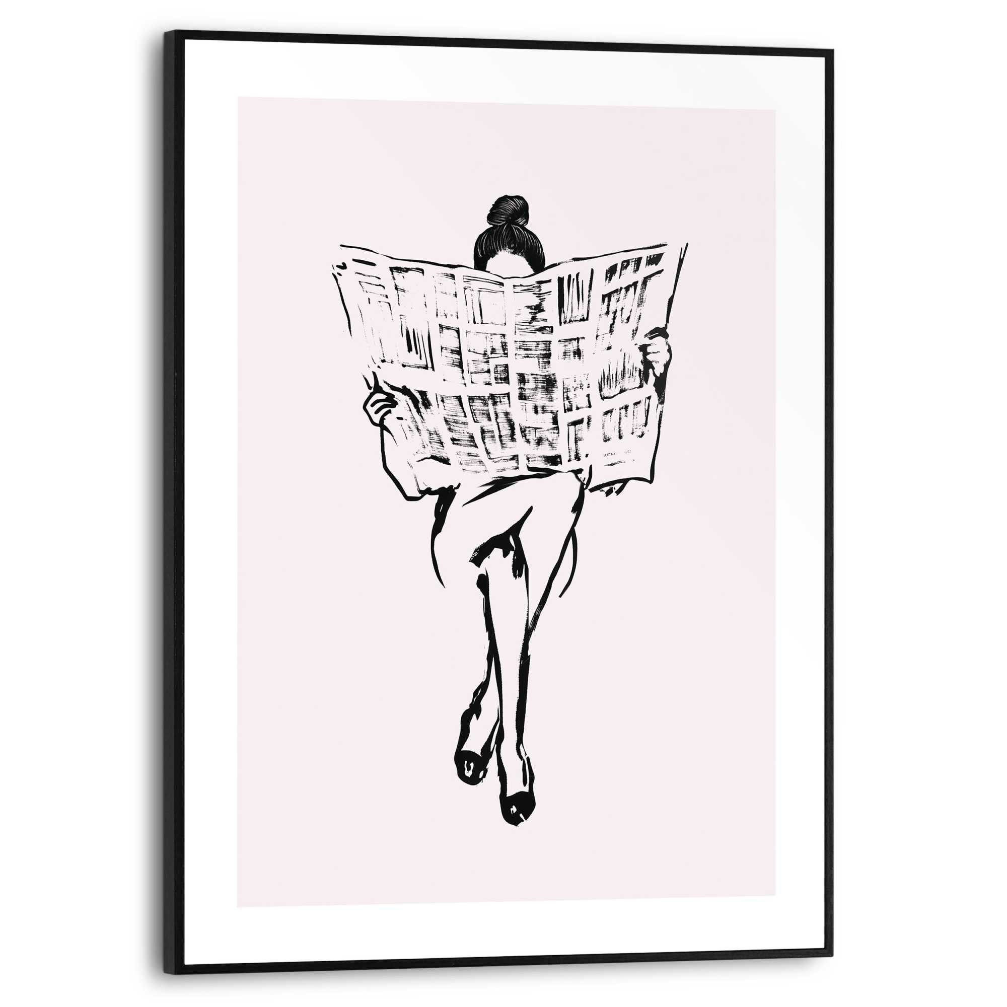 Reinders! Poster Frau liest Zeitung, Toilette günstig online kaufen