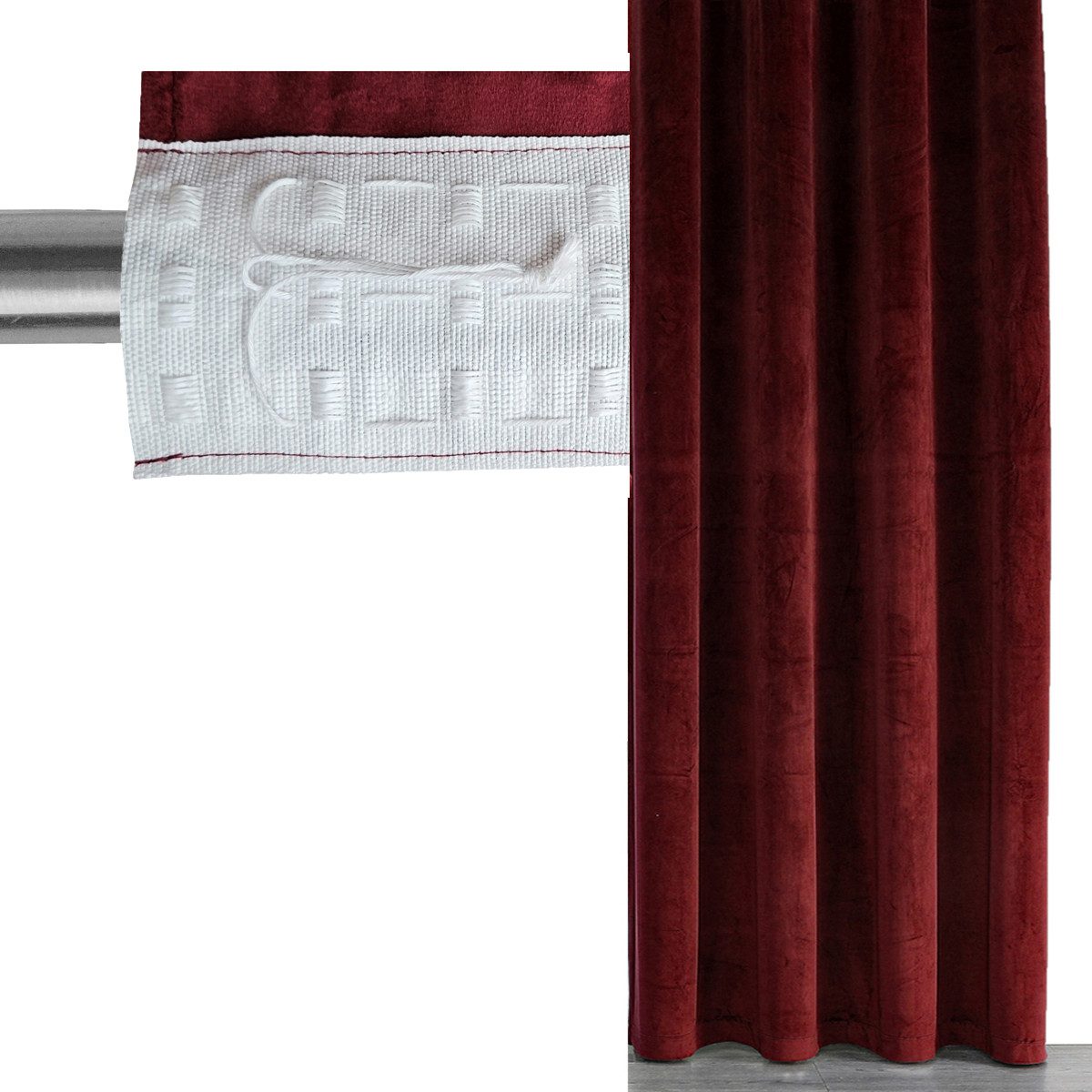 Vorhang SAMT Vorhang Ösen Verdunkelungsvorhang abdunkelnd (1 St), Kräuselband, abdunkelnd, Polyester, verdunkelnd