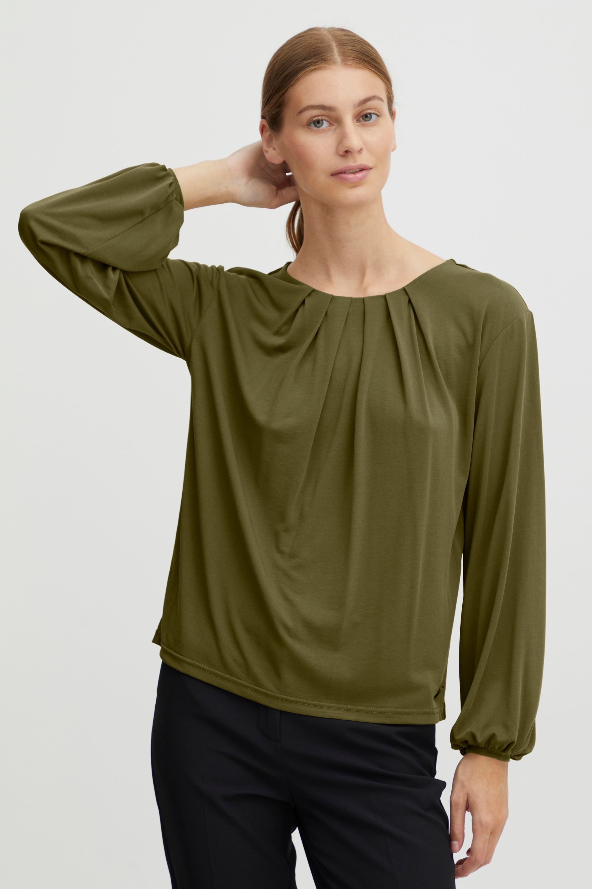OXMO Langarmbluse OXHal 21800112-ME Modische Bluse günstig online kaufen
