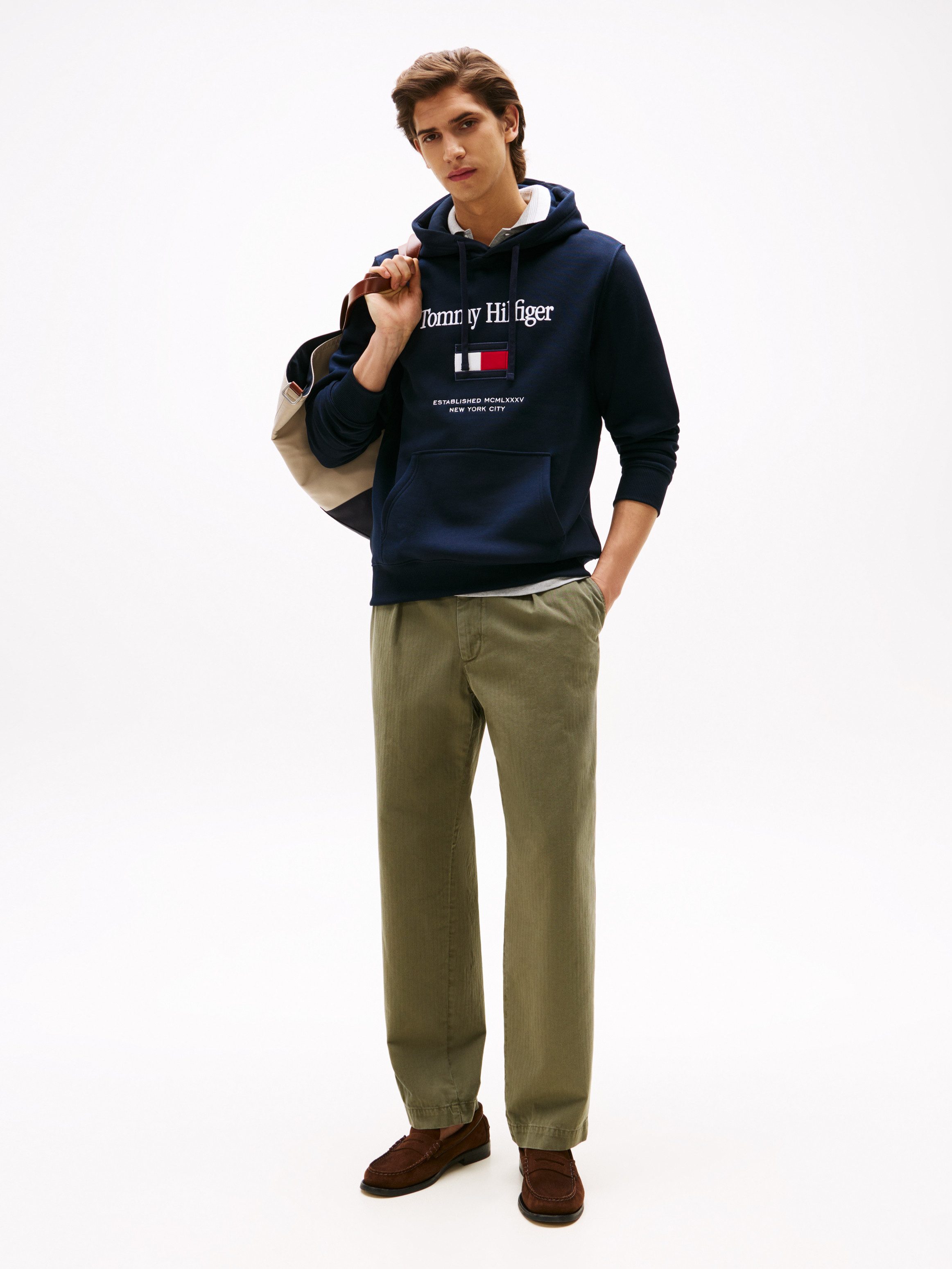 Tommy Hilfiger Hoodie TOMMY EMBRO FLAG normale Passform, Stickerei