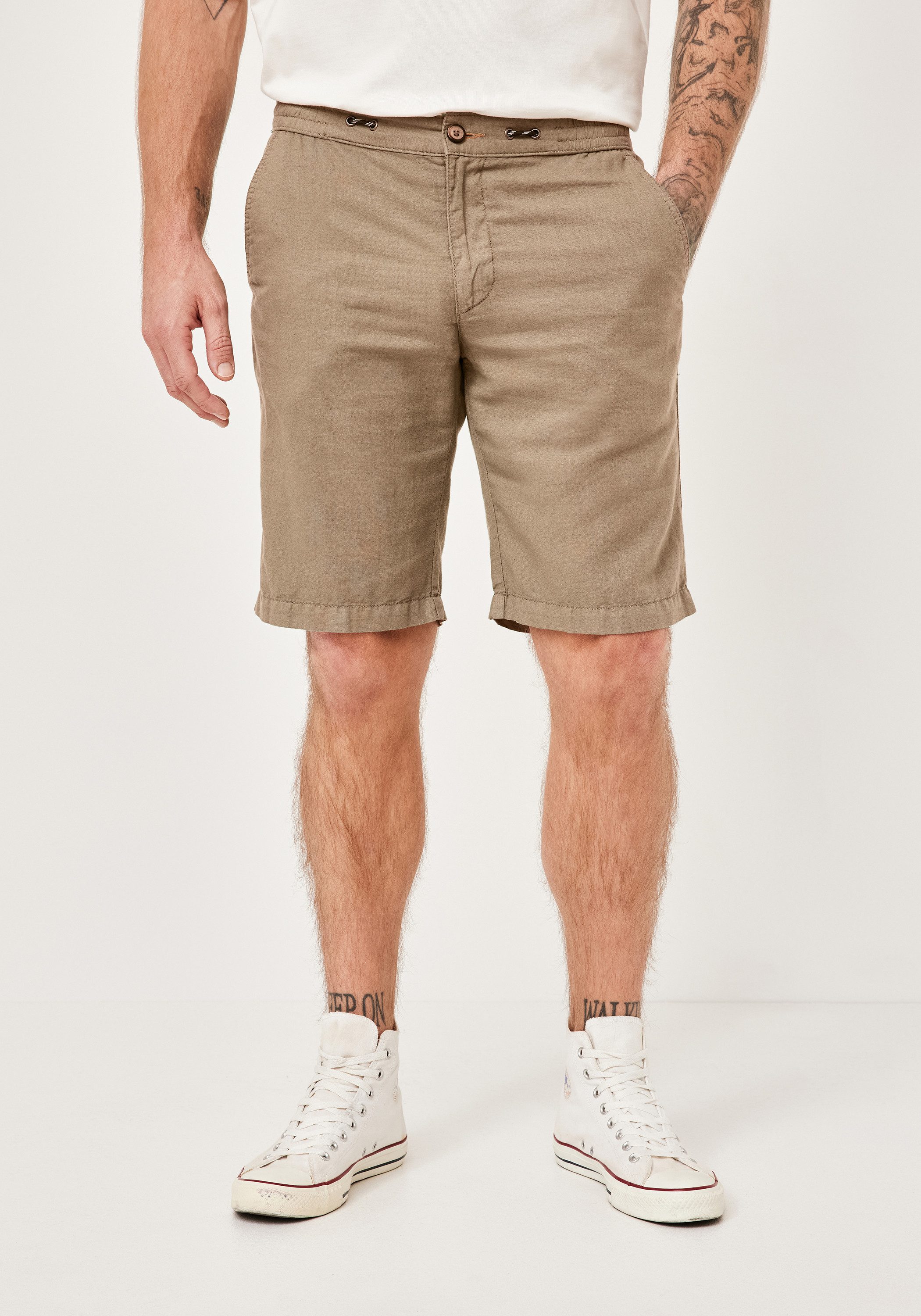 Redpoint Chinoshorts WHITBY Baumwoll-Leinen Jogg Bermudas günstig online kaufen