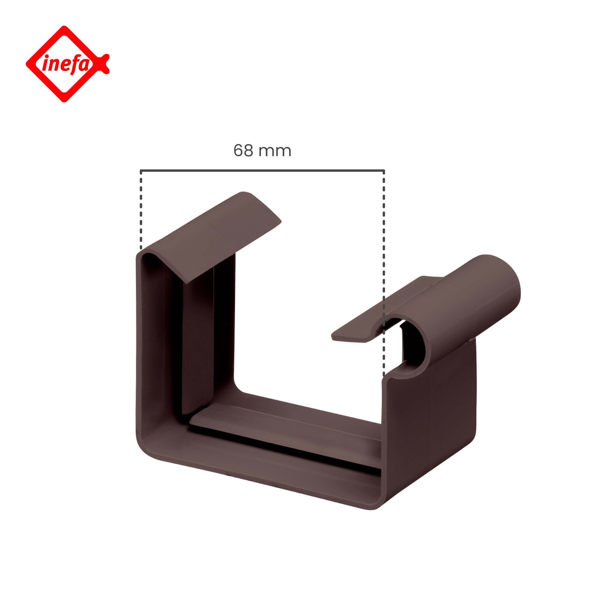 INEFA Dachrinne Rinnenverbinder kastenförmig, NW 68, Verbinder für Dachrinne, Regenrinnenverbindung, Kastenrinne, Zubehör