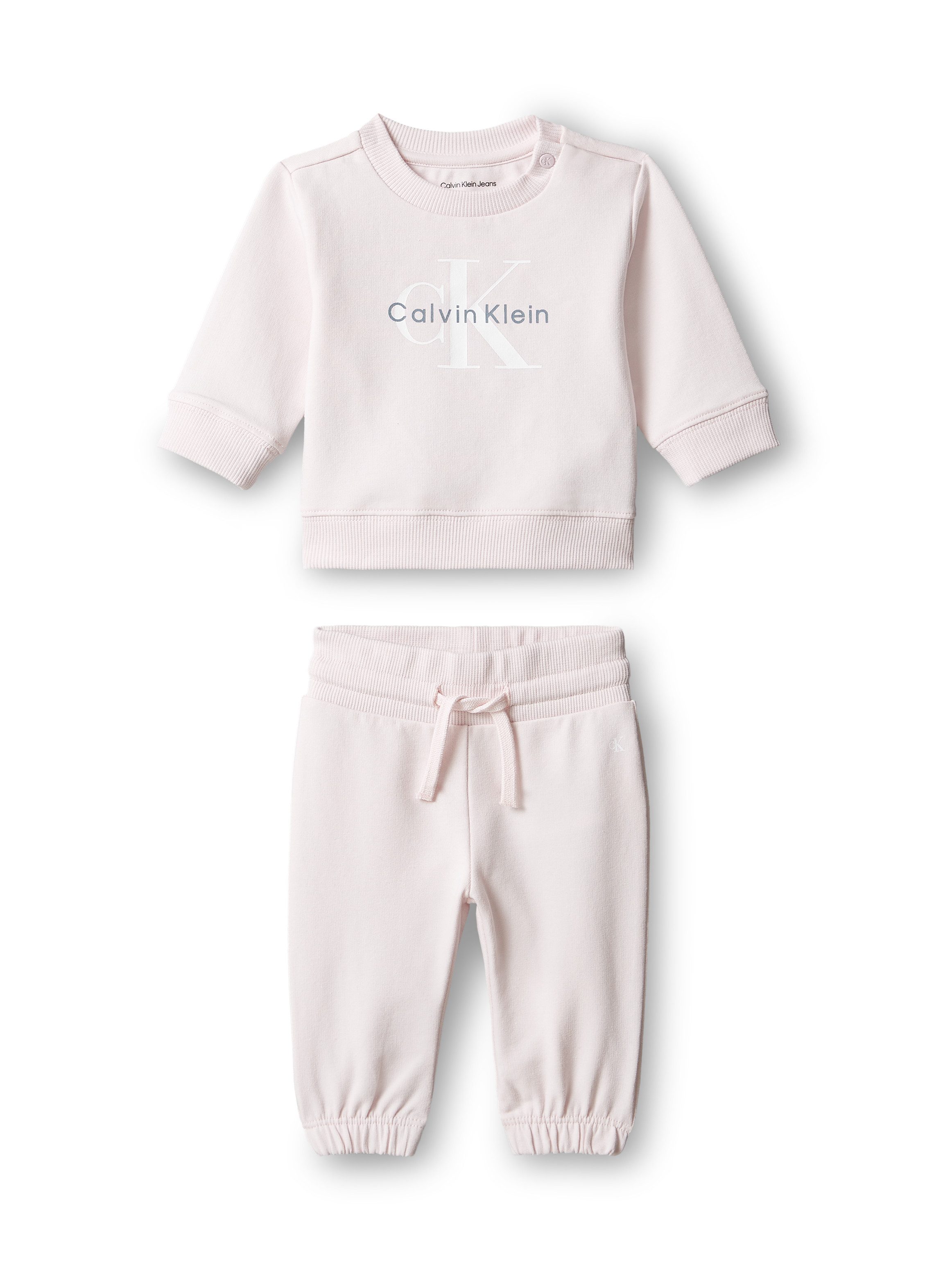 Calvin Klein Jeans Langarmshirt & Hose MONOLOGO SWEATSHIRT SET (Set) Regular fit, Logoschriftzug