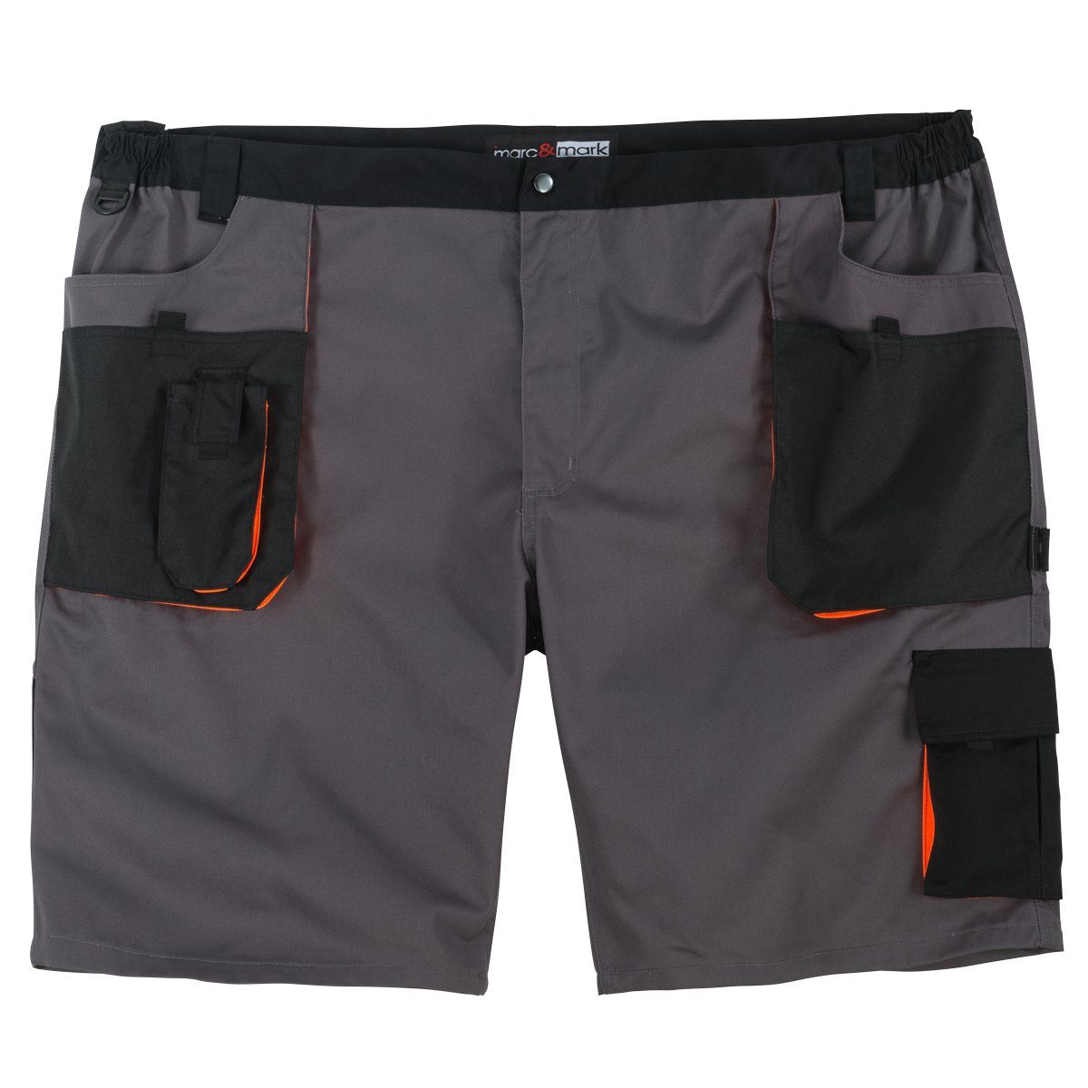 marc & mark Shorts Marc&Mark Arbeits-Shorts Übergröße anthrazit-schwarz