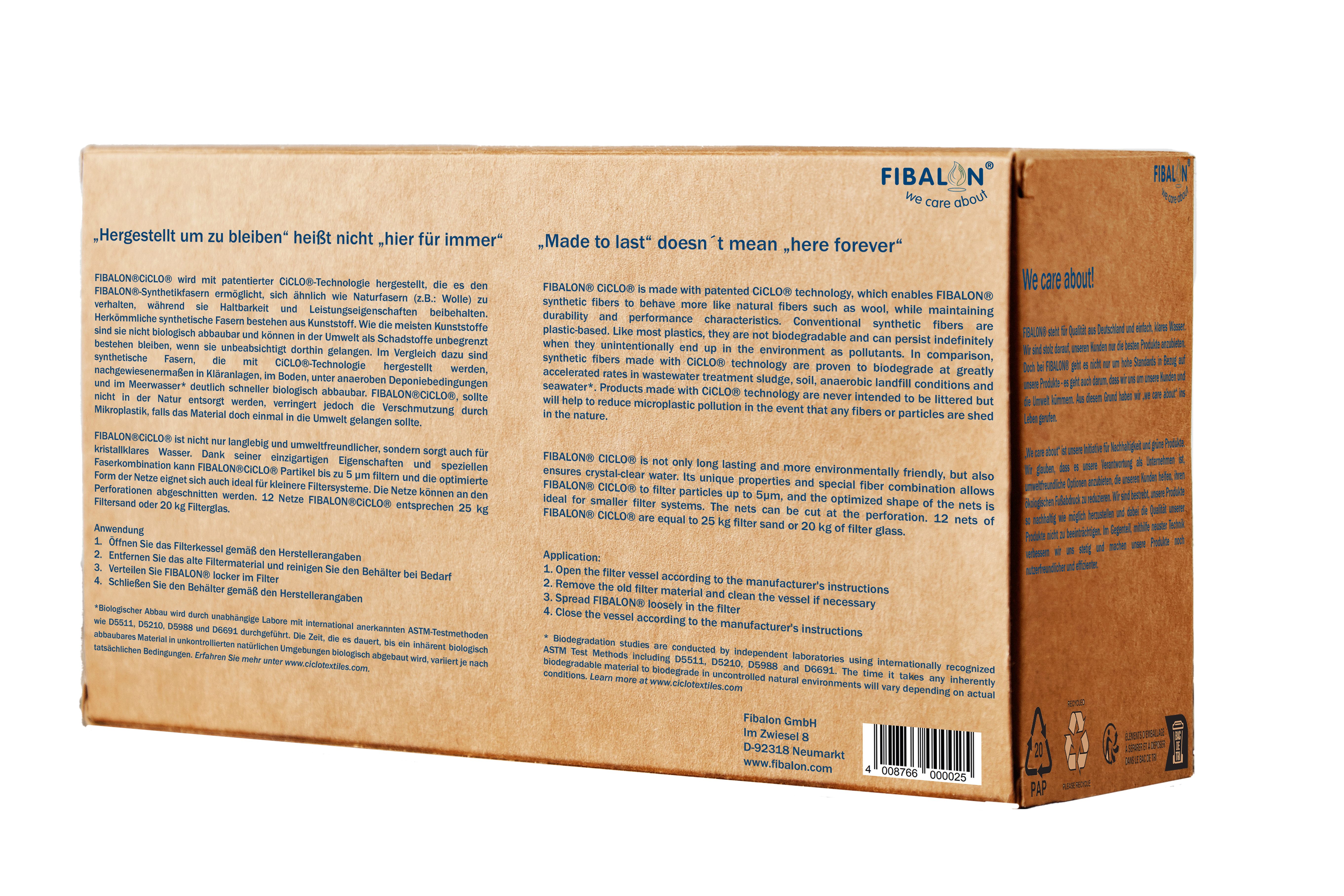 FIBALON® Filterbälle FIBALON®CiCLO umweltfreundlicher Premium Poolfilter ersetzt 25 kg Sand, für alle herkömmlichen Sandfilteranlagen, auch für Salzwasser geeignet, (1-St., 12 Netze entsprechen 25 kg Filtersand, 700g anderer Filterballs), das Original patentiert und Made in Germany, für kristallklares Wasser