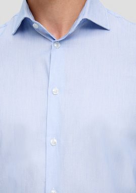 s.Oliver BLACK LABEL Kurzarmhemd Kurzarmhemd aus Baumwollstretch