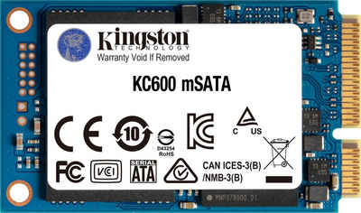 Kingston KC600 mSATA 512GB interne SSD (512 GB) 550 MB/S Lesegeschwindigkeit, 520 MB/S Schreibgeschwindigkeit